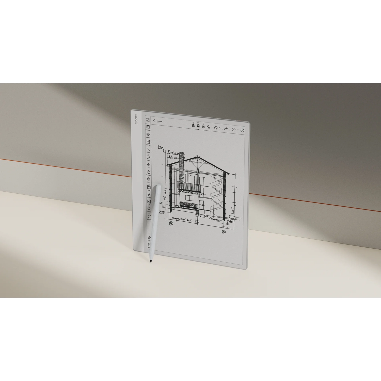 BOOX Note MAX :13.3-inch Monochrome E-ink tablet | 300 ppi 6G 128 G Storage | Stylus and Note-taking | No Front light