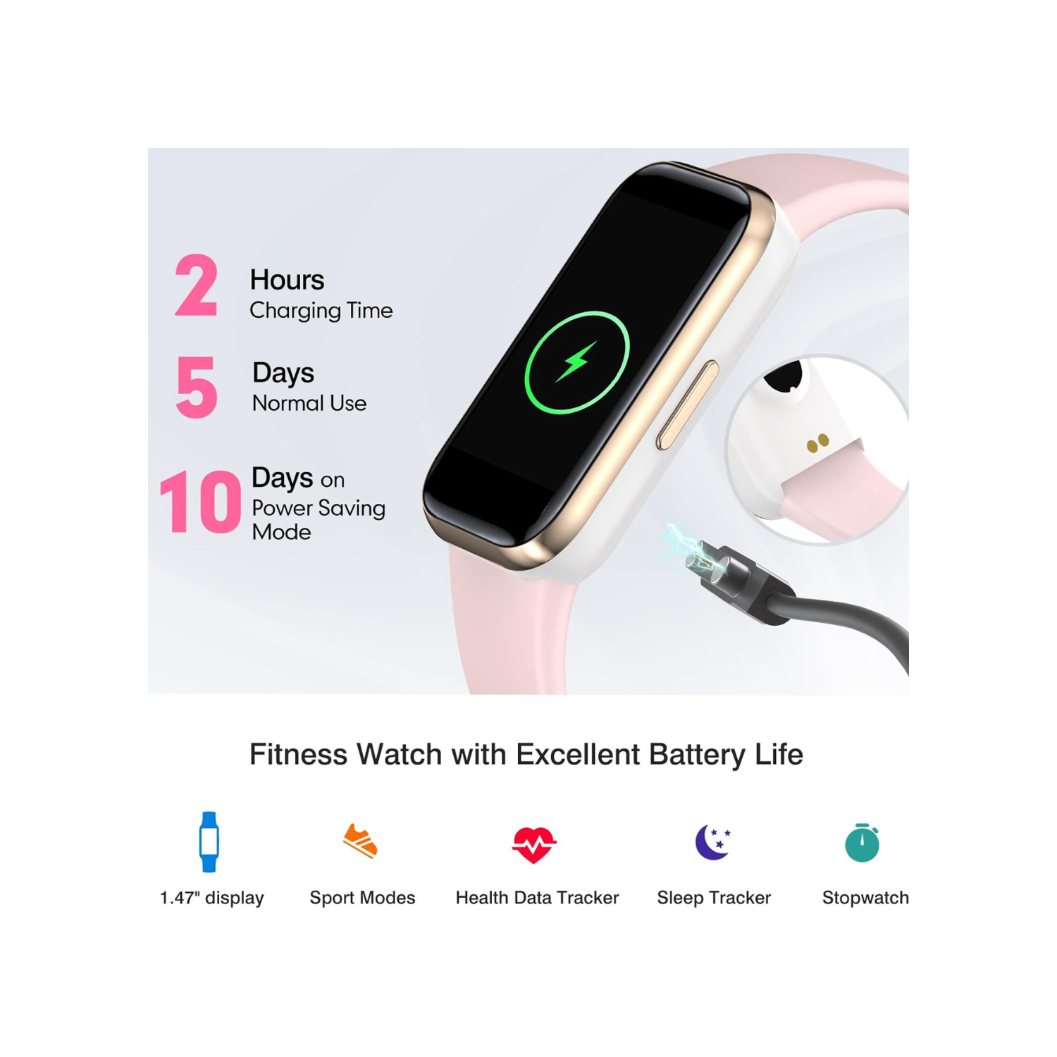 Fitness Tracker Watch,Fitness Watch Waterproof Activity Tracker Step Tracker with HeartRate Monitor Blood Oxygen Monitor and Sleep Monitor Compatible