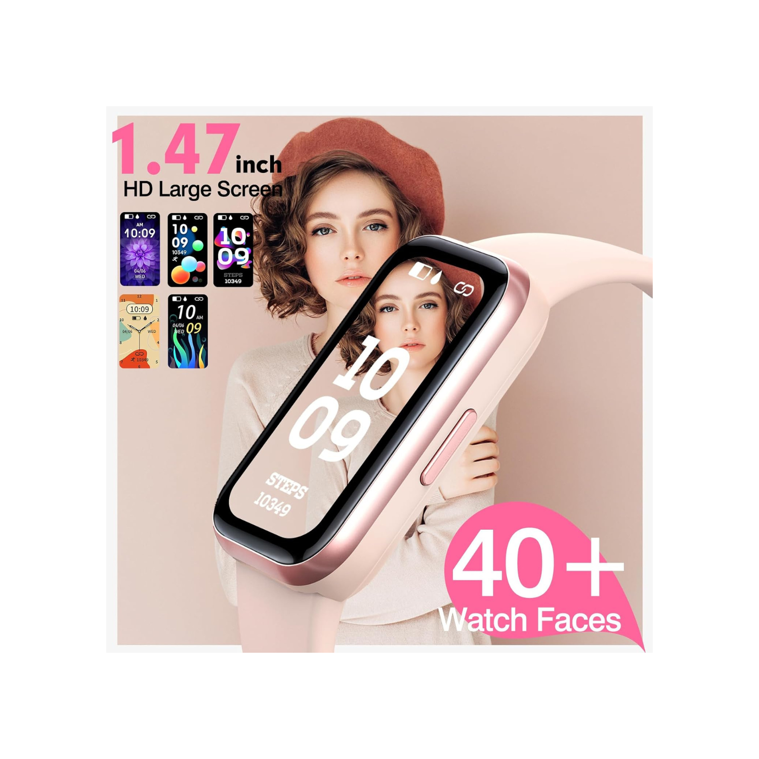 Fitness Tracker Watch,Fitness Watch Waterproof Activity Tracker Step Tracker with HeartRate Monitor Blood Oxygen Monitor and Sleep Monitor Compatible