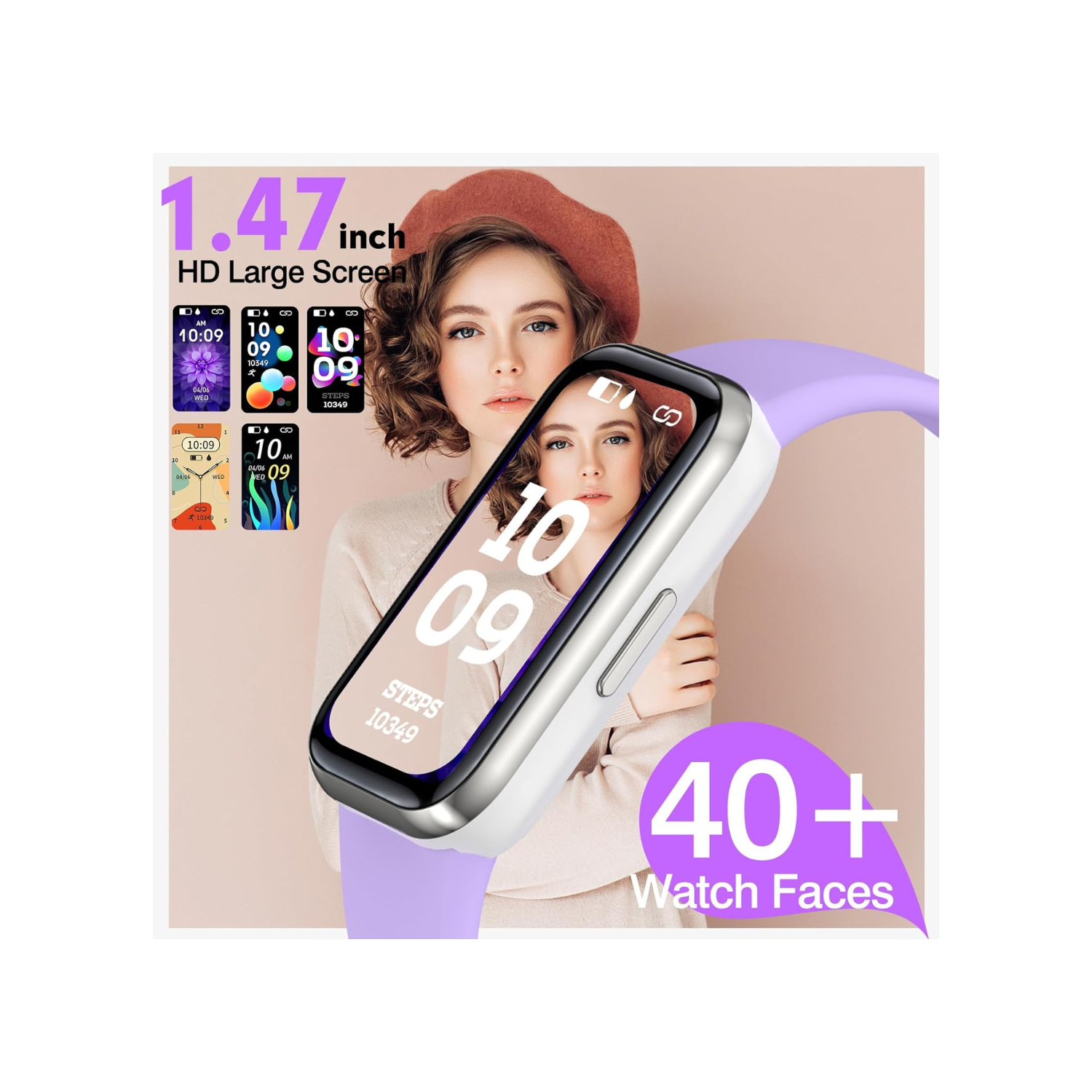 Fitness Tracker Watch,Fitness Watch Waterproof Activity Tracker Step Tracker with HeartRate Monitor Blood Oxygen Monitor and Sleep Monitor Compatible