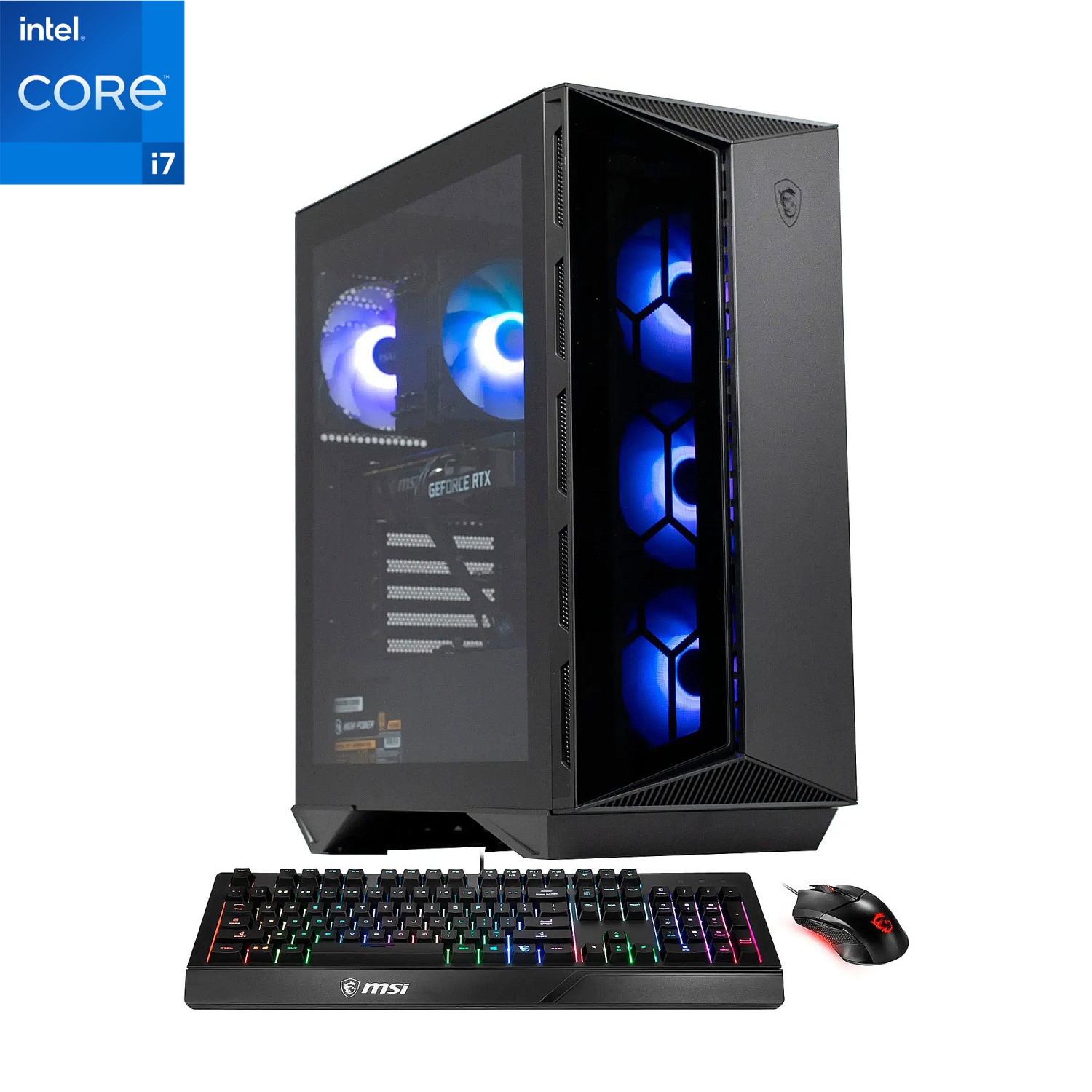 Refurbished(Excellent) MSI Aegis R Gaming Desktop: Intel Core i7-14700F, Geforce RTX 4070 Super, 16GB DDR5, 1TB SSD, 80+ Gold PSU, Keyboard & Mouse, Windows 11 Home, RGB FANs