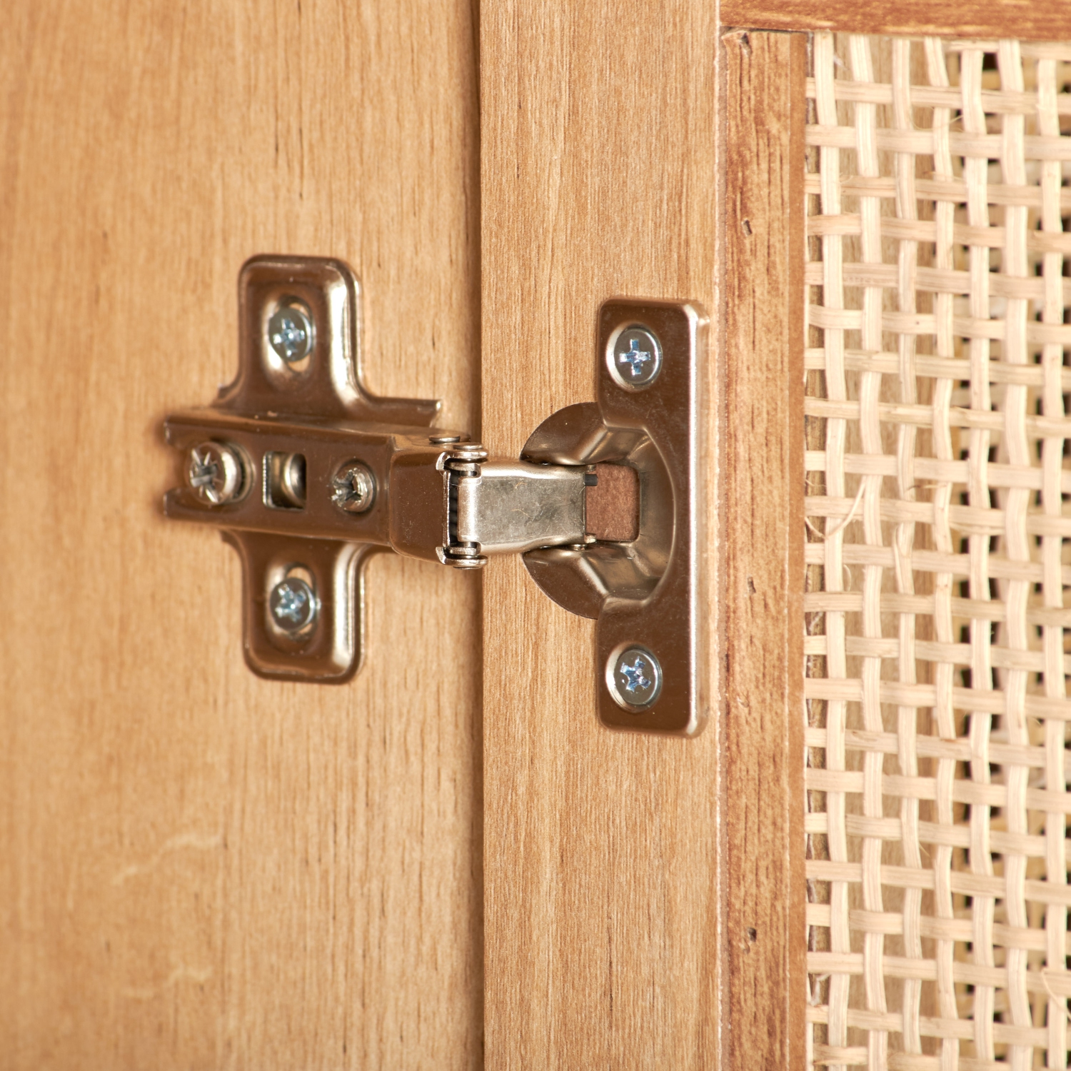 Corliving Emmett 2-Door Compact Sideboard Buffet Accent Cabinet for Small Spaces, Storage, Dining Room, Entryway in Light Wood