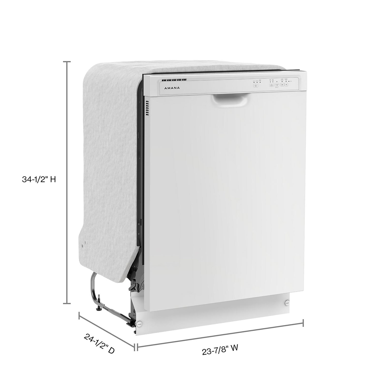 Amana 24" 59dB Built-In Dishwasher with Third Rack - White