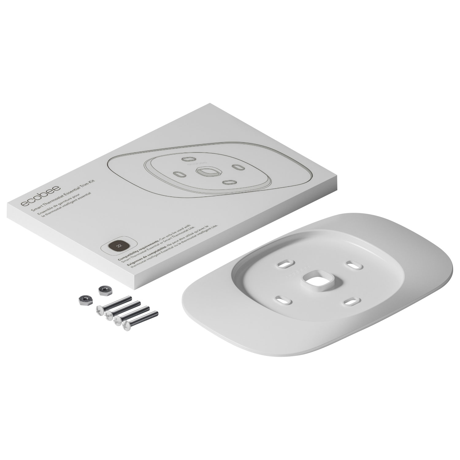 Plaque de finition pour thermostat intelligent Essential d'ecobee - Blanc