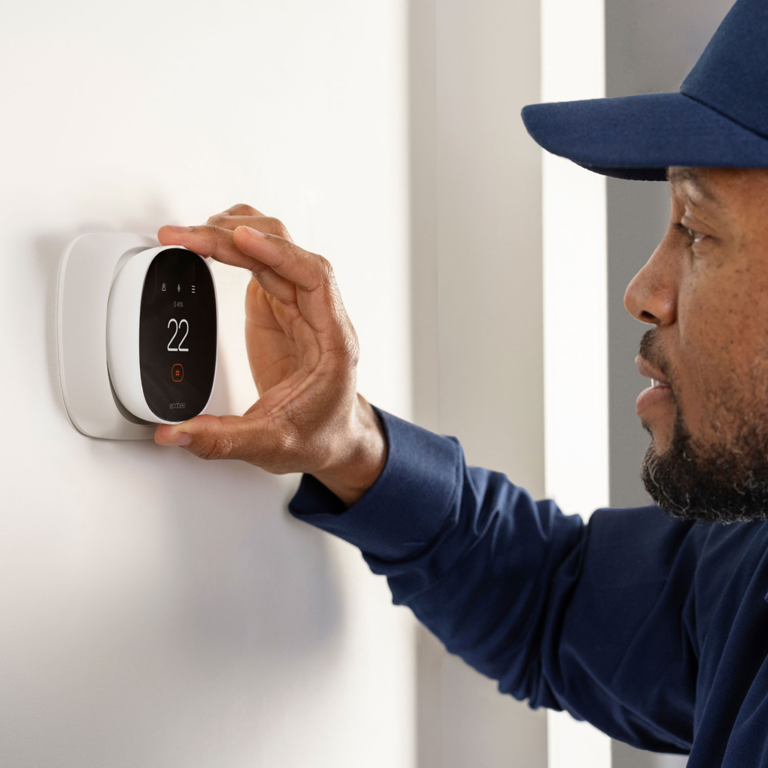 Plaque de finition pour thermostat intelligent Essential d'ecobee - Blanc