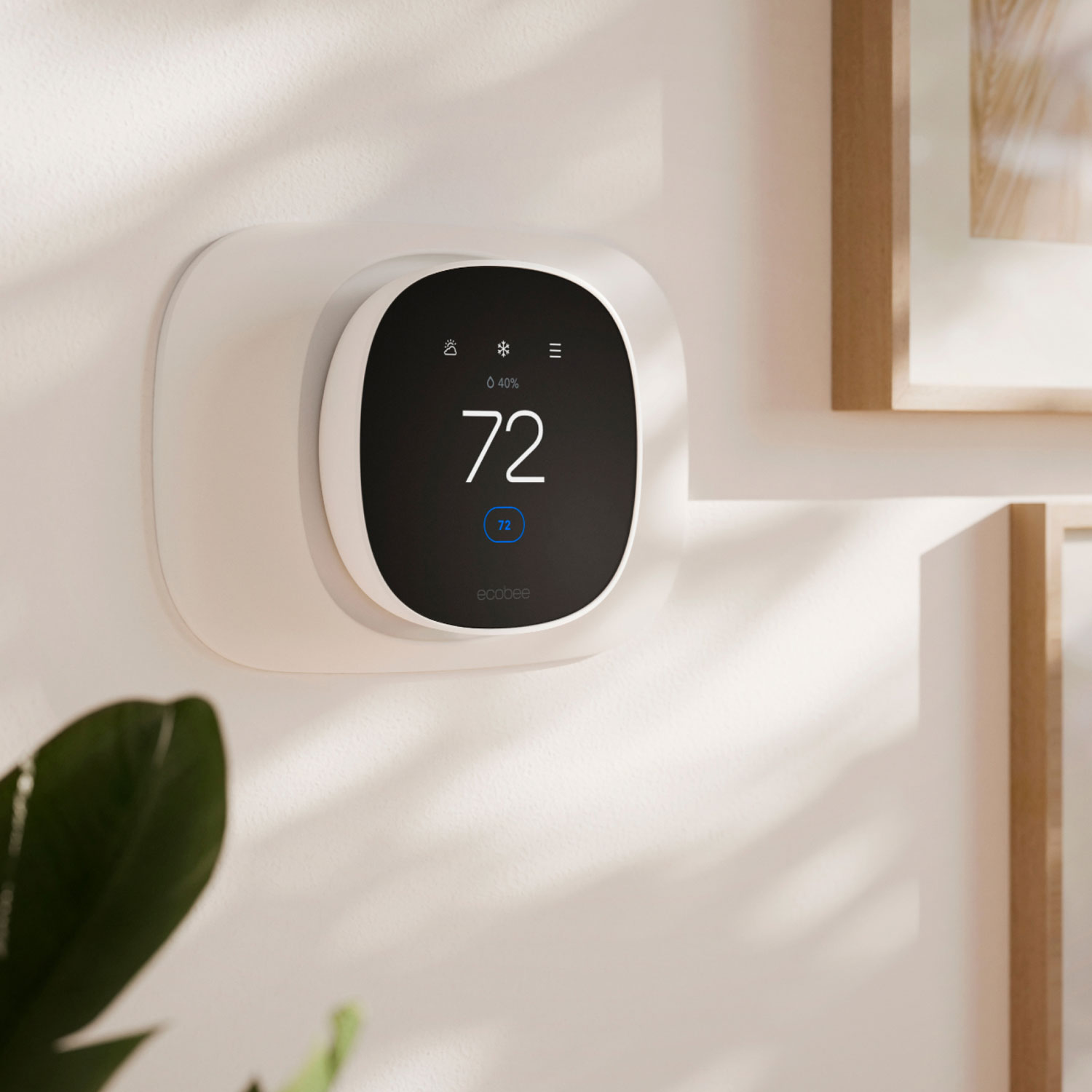 Plaque de finition pour thermostat intelligent Essential d'ecobee - Blanc