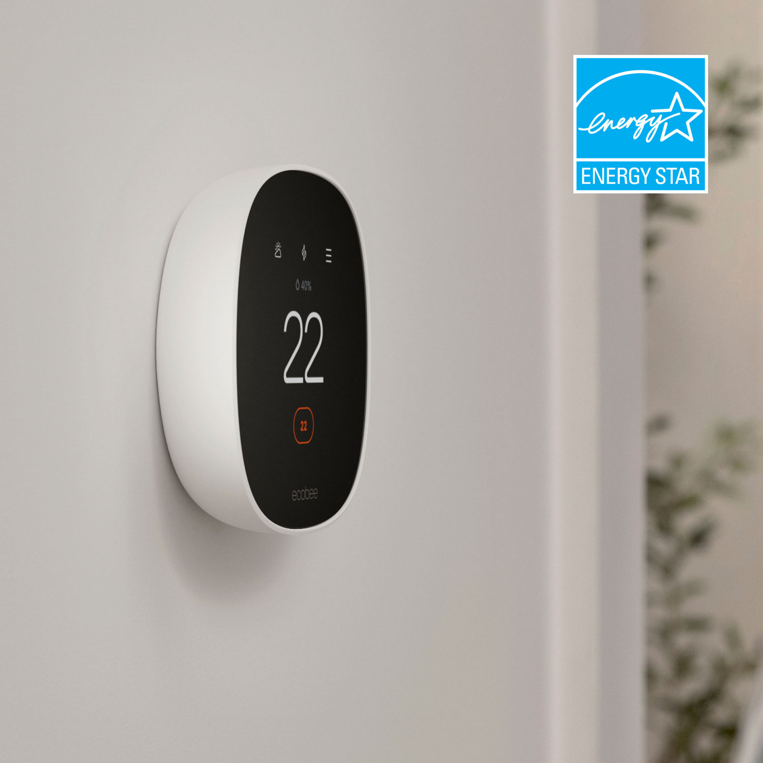 Thermostat intelligent Wi-Fi Essential d'ecobee - Blanc