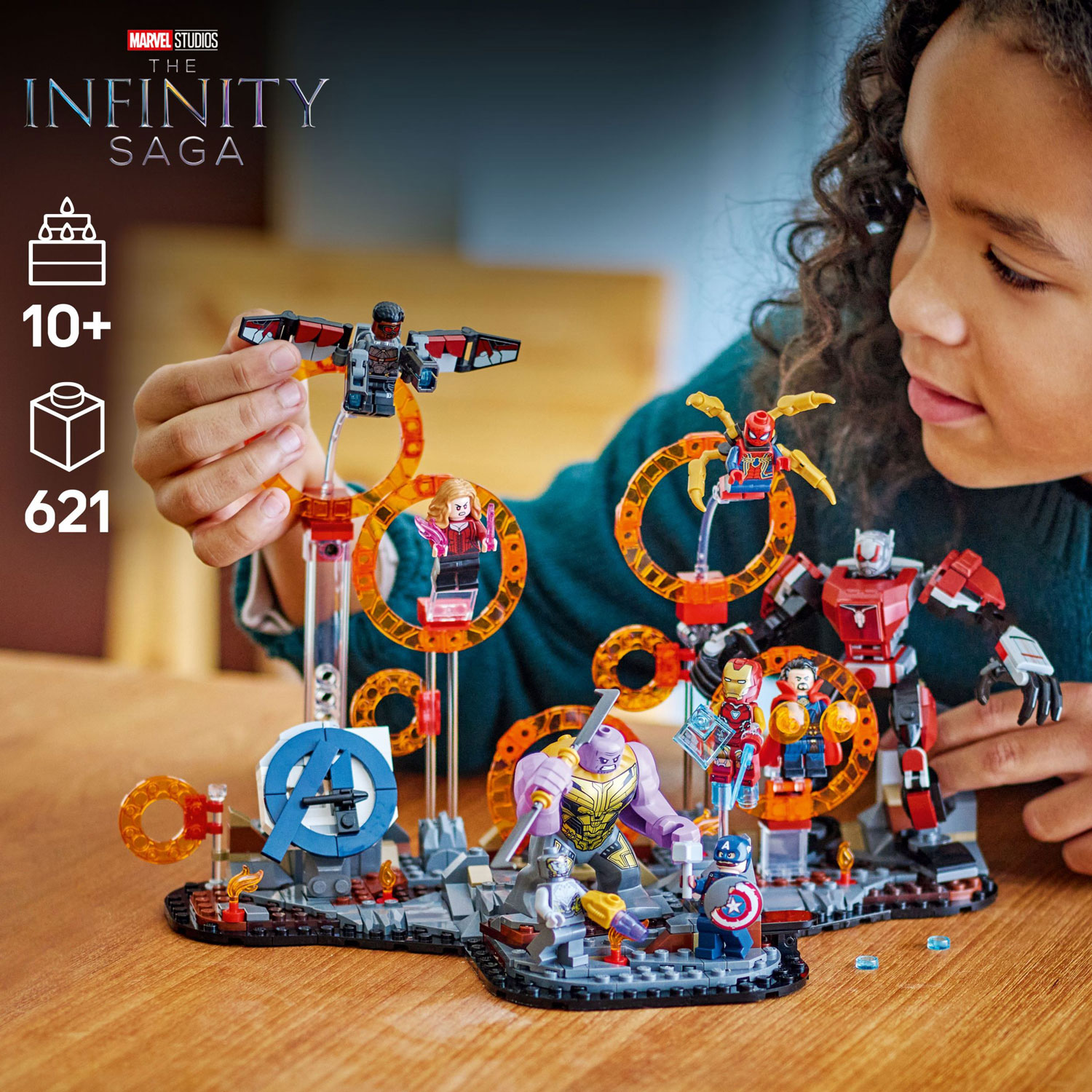 Ensemble de construction LEGO Super Hero : Avengers de Marvel : Phase finale - Le dernier combat - 621 pièces