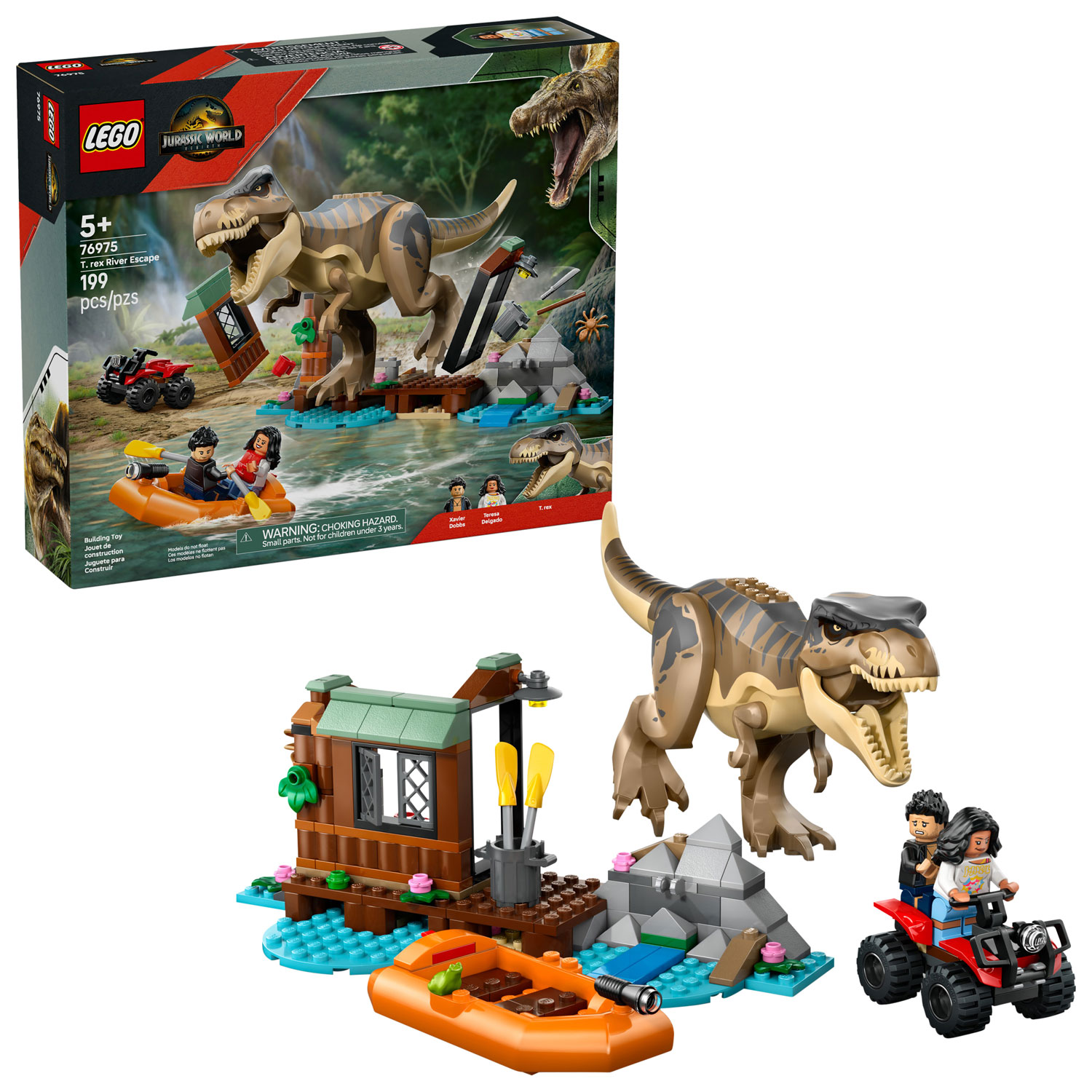LEGO Jurassic World: T. rex River Escape - 199 Pieces (76975