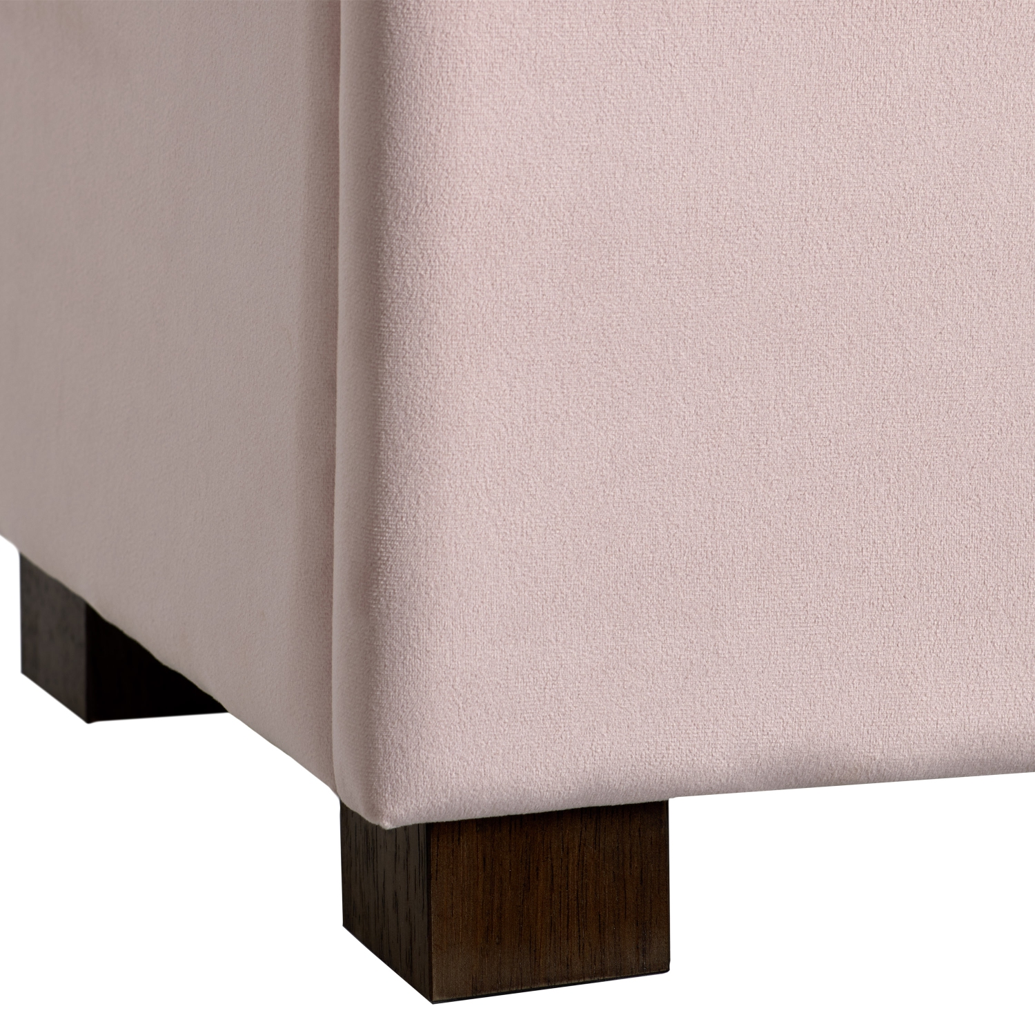 Pouf de rangement en velours de Corliving, petit pouf de rangement, repose-pieds, pouf pour petits espaces, pour salon, rose pâle