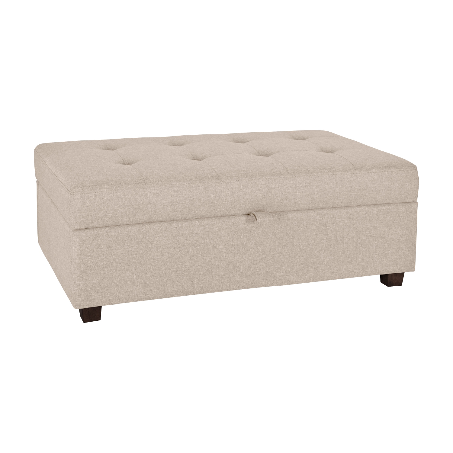 CorLiving – Très grand pouf de rangement de 47&nbsp;po, pouf de rangement, coffre de rangement, pour salon, chambre à coucher, Beige