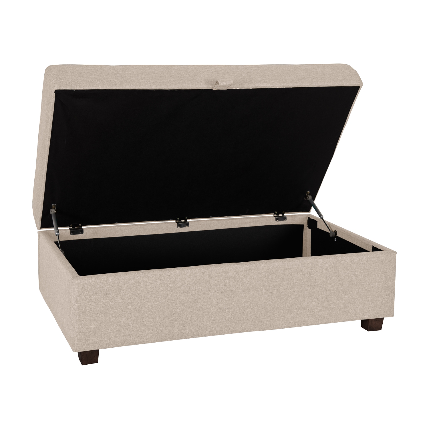 CorLiving – Très grand pouf de rangement de 47&nbsp;po, pouf de rangement, coffre de rangement, pour salon, chambre à coucher, Beige