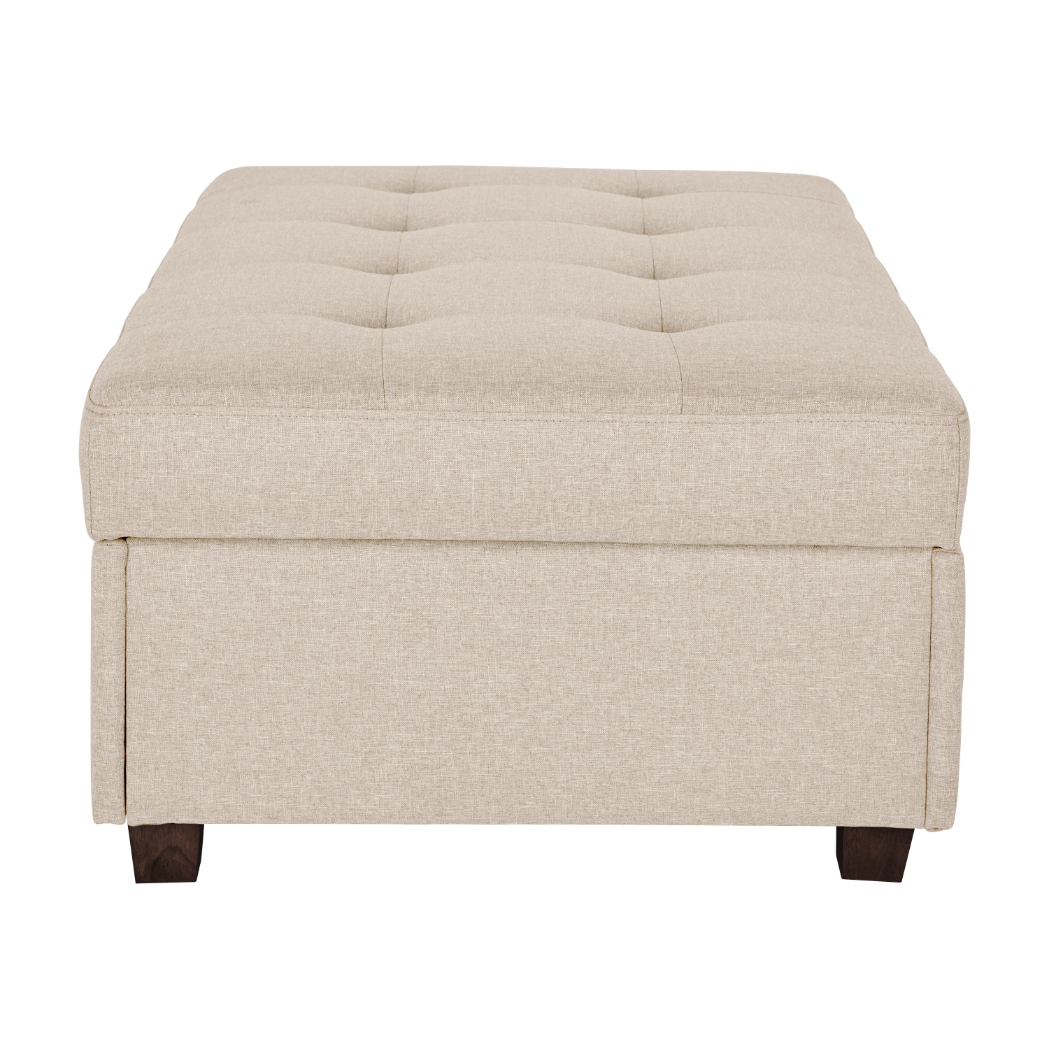 CorLiving – Très grand pouf de rangement de 47&nbsp;po, pouf de rangement, coffre de rangement, pour salon, chambre à coucher, Beige