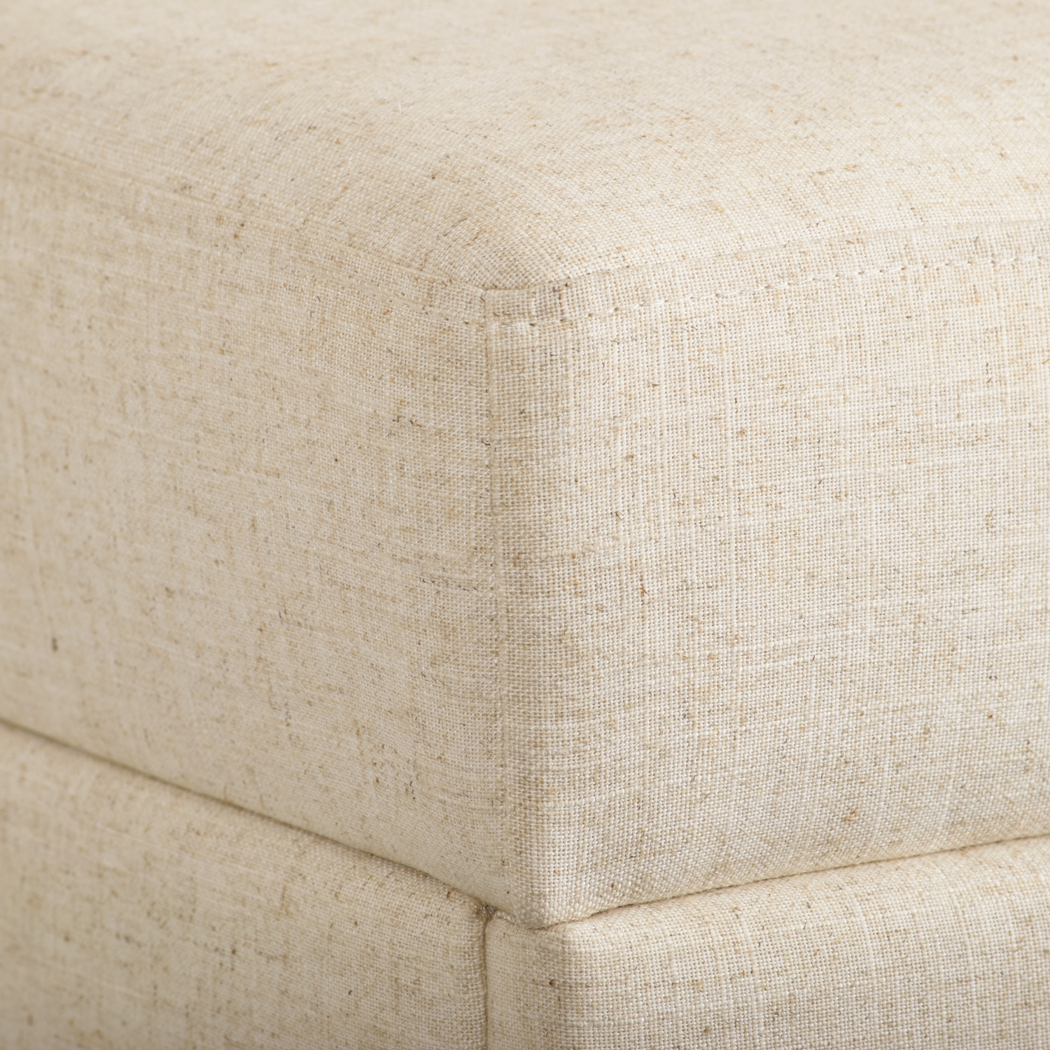 CorLiving – Très grand pouf de rangement de 47&nbsp;po, pouf de rangement, coffre de rangement, pour salon, chambre à coucher, Beige