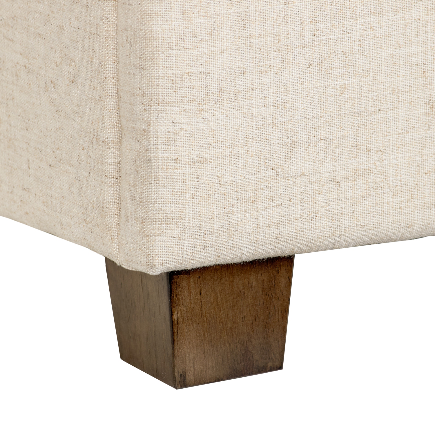 CorLiving – Très grand pouf de rangement de 47&nbsp;po, pouf de rangement, coffre de rangement, pour salon, chambre à coucher, Beige