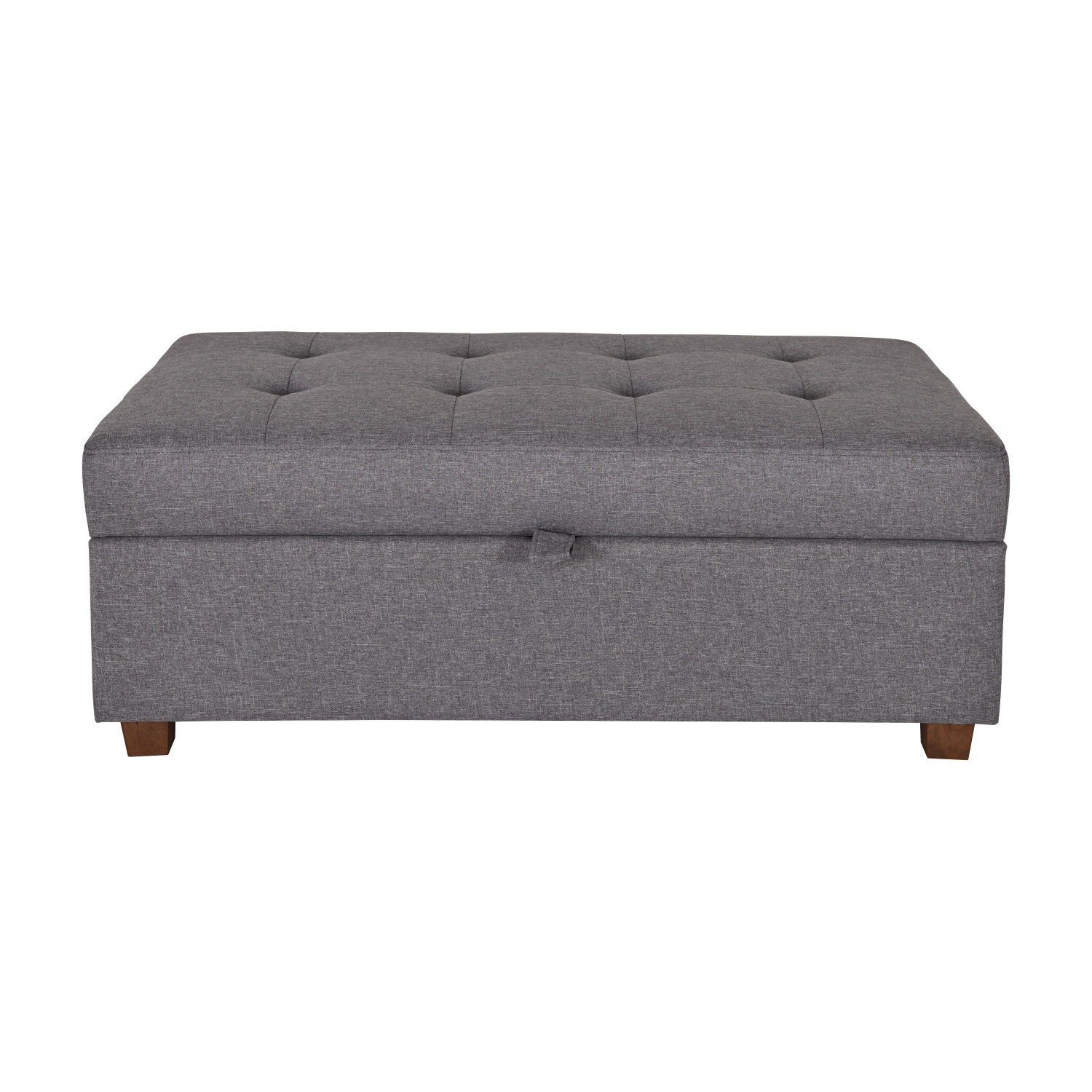 CorLiving – Très grand pouf de rangement de 47&nbsp;po, pouf de rangement, coffre de rangement, pour salon, chambre à coucher, Gris