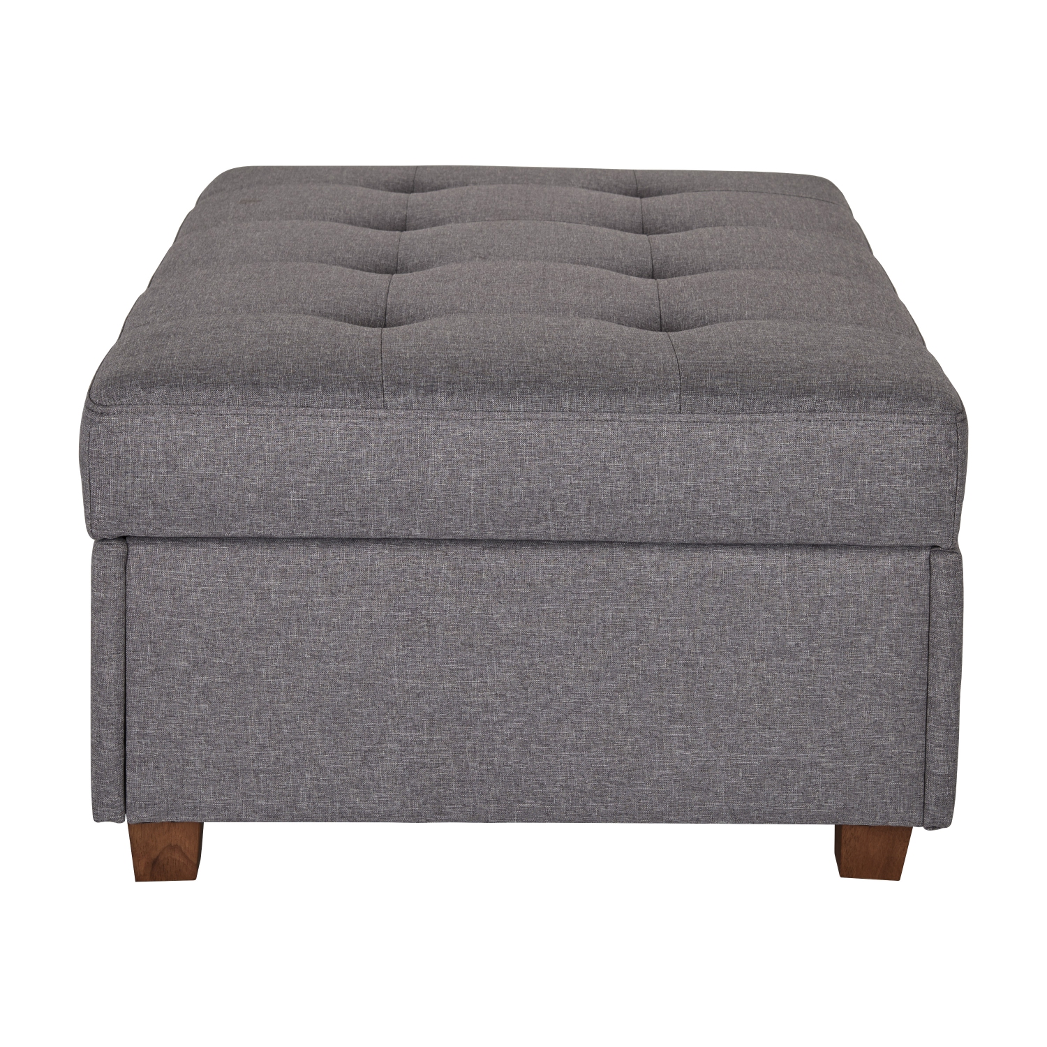 CorLiving – Très grand pouf de rangement de 47&nbsp;po, pouf de rangement, coffre de rangement, pour salon, chambre à coucher, Gris