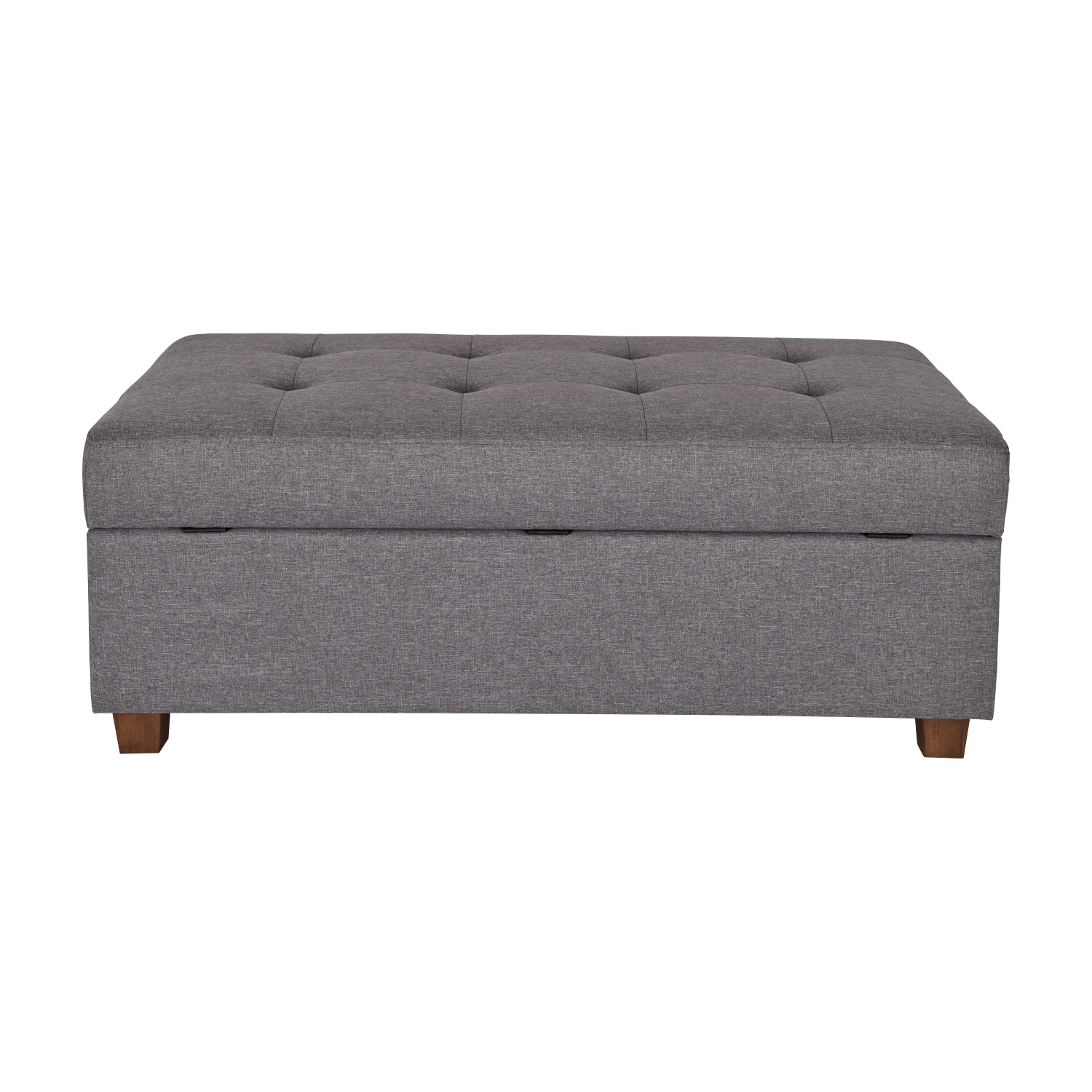 CorLiving – Très grand pouf de rangement de 47&nbsp;po, pouf de rangement, coffre de rangement, pour salon, chambre à coucher, Gris