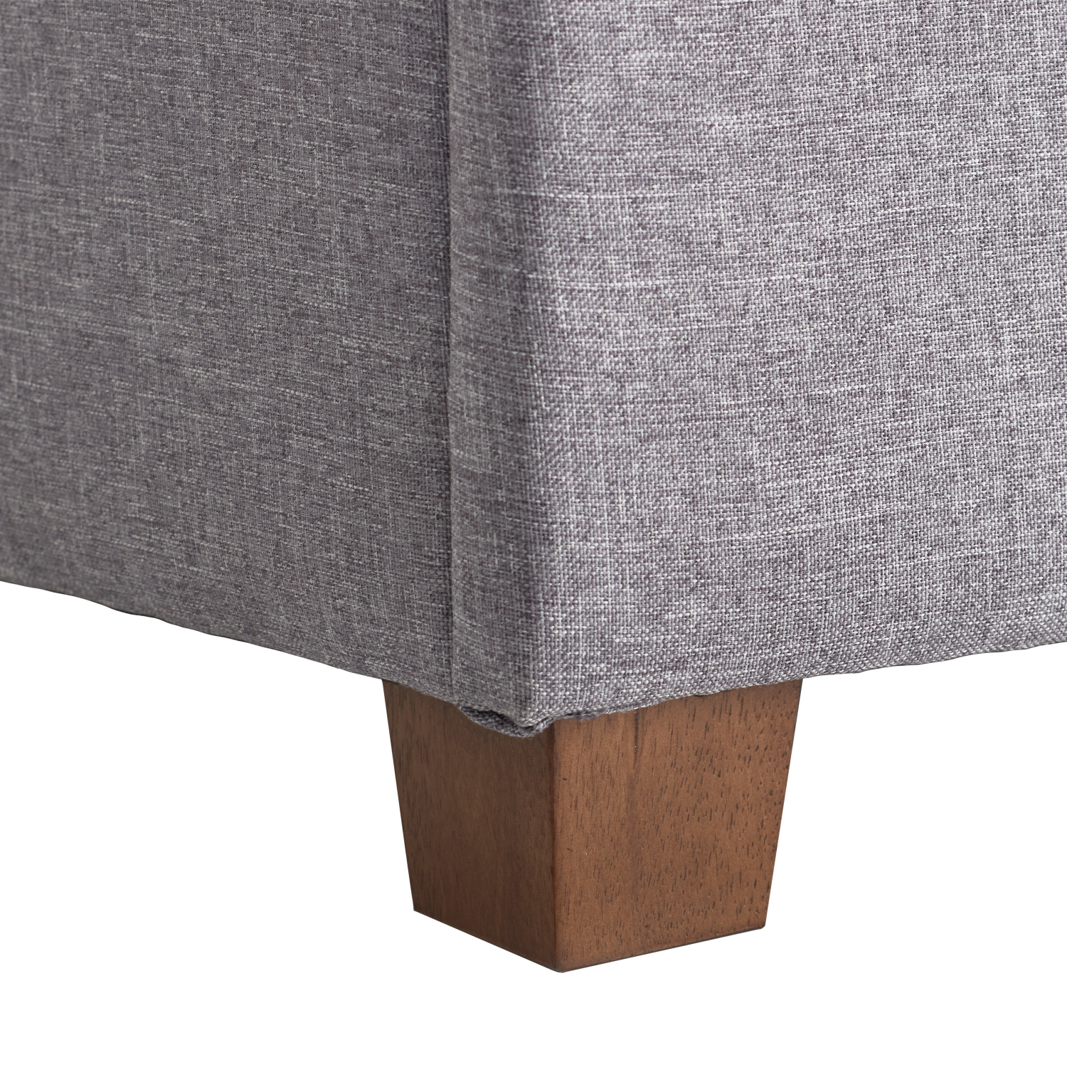 CorLiving – Très grand pouf de rangement de 47&nbsp;po, pouf de rangement, coffre de rangement, pour salon, chambre à coucher, Gris