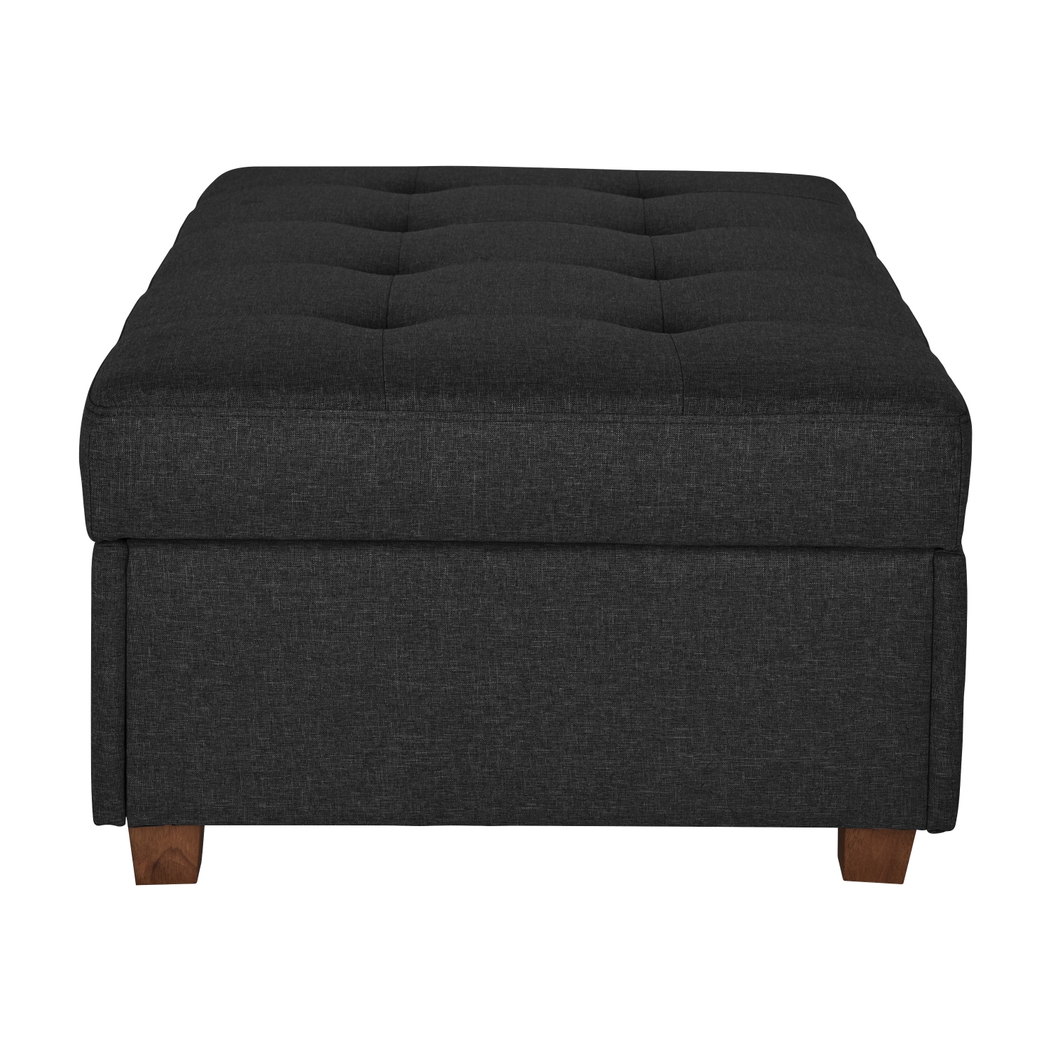CorLiving – Très grand pouf de rangement de 47 po, pouf de rangement, coffre de rangement, pour salon, chambre à coucher, Gris foncé