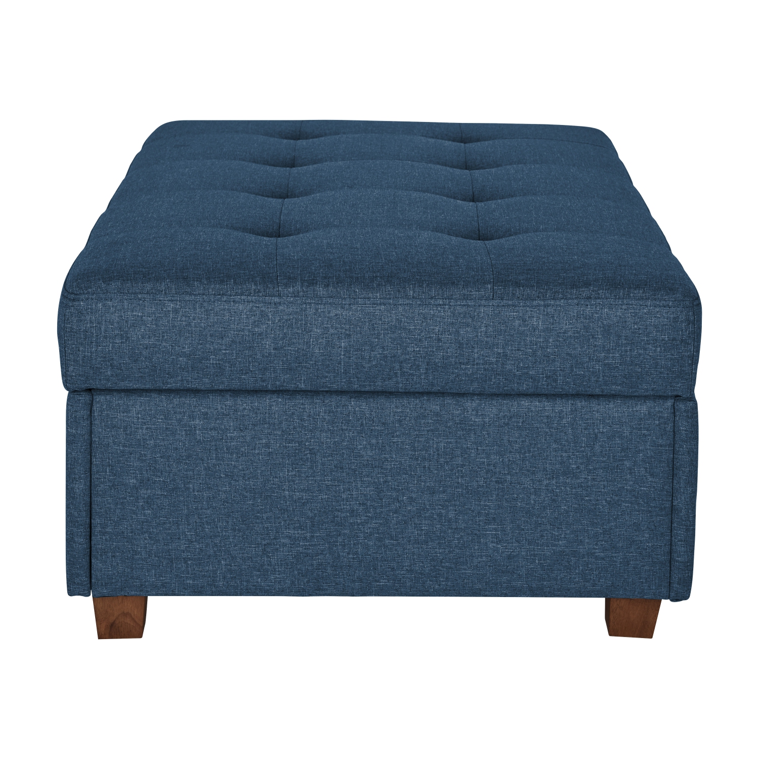 CorLiving – Très grand pouf de rangement de 47&nbsp;po, pouf de rangement, coffre de rangement, pour salon, chambre à coucher, Bleu