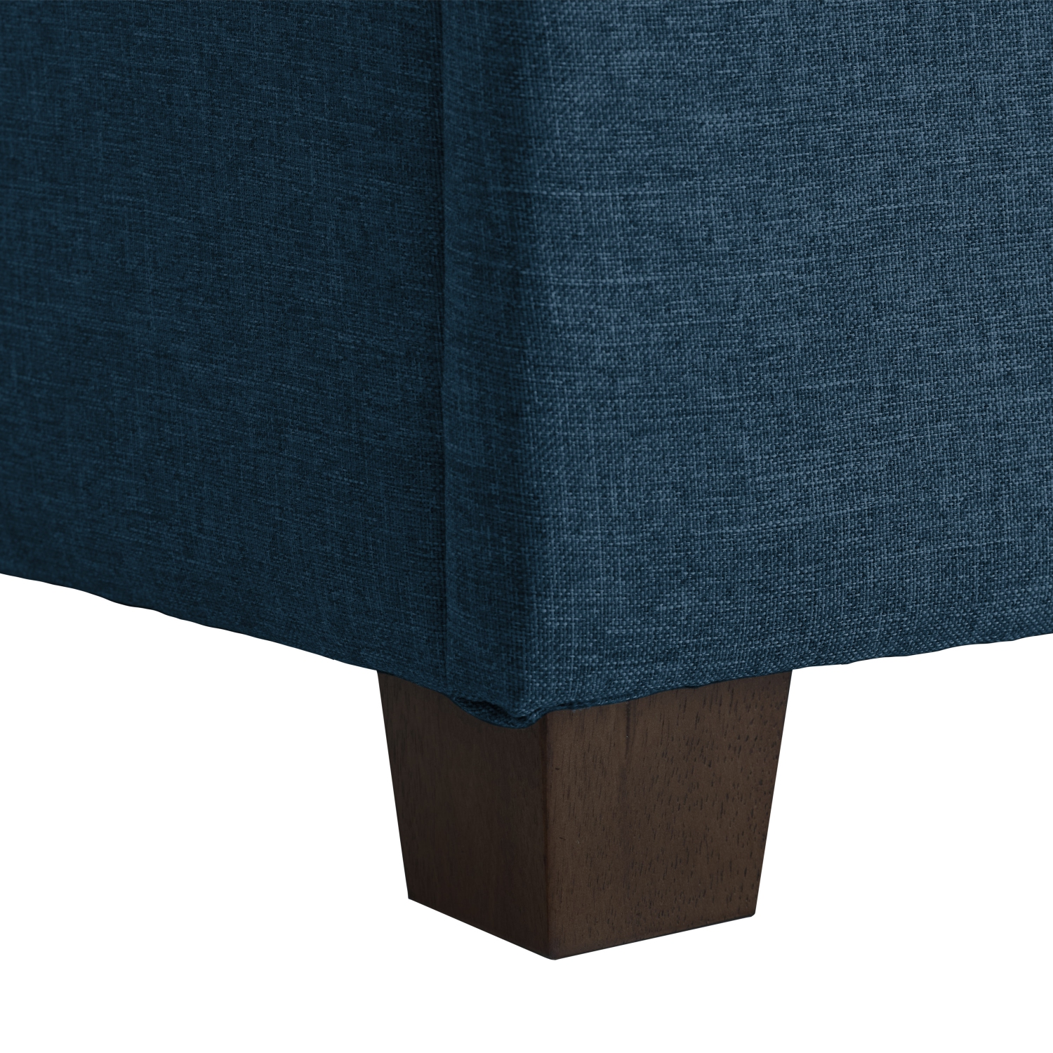 CorLiving – Très grand pouf de rangement de 47&nbsp;po, pouf de rangement, coffre de rangement, pour salon, chambre à coucher, Bleu
