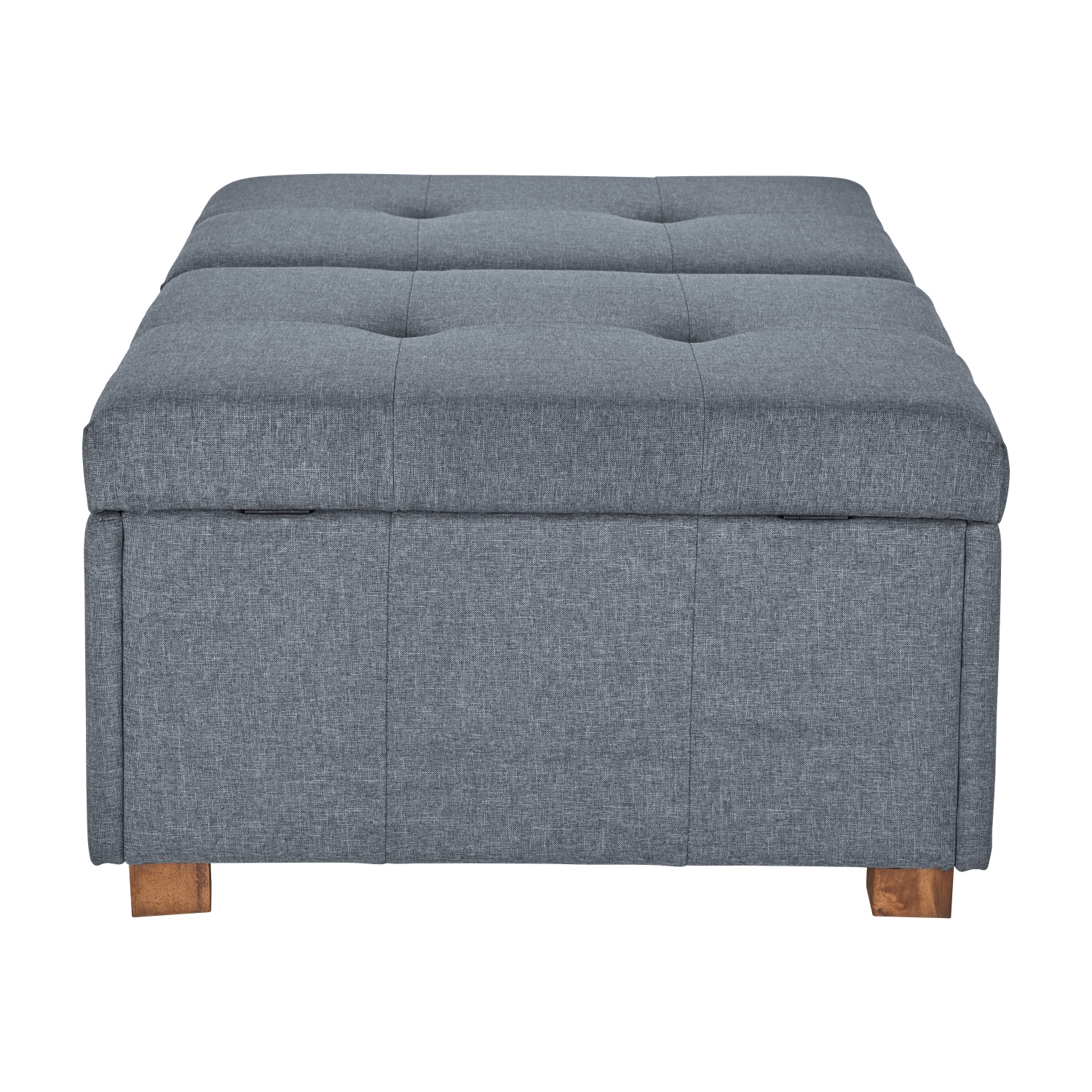 CorLiving Storage Ottoman, Extra Large Two Compartment Storage Tufted Ottoman Bench for Living Room, Bedroom, Storage