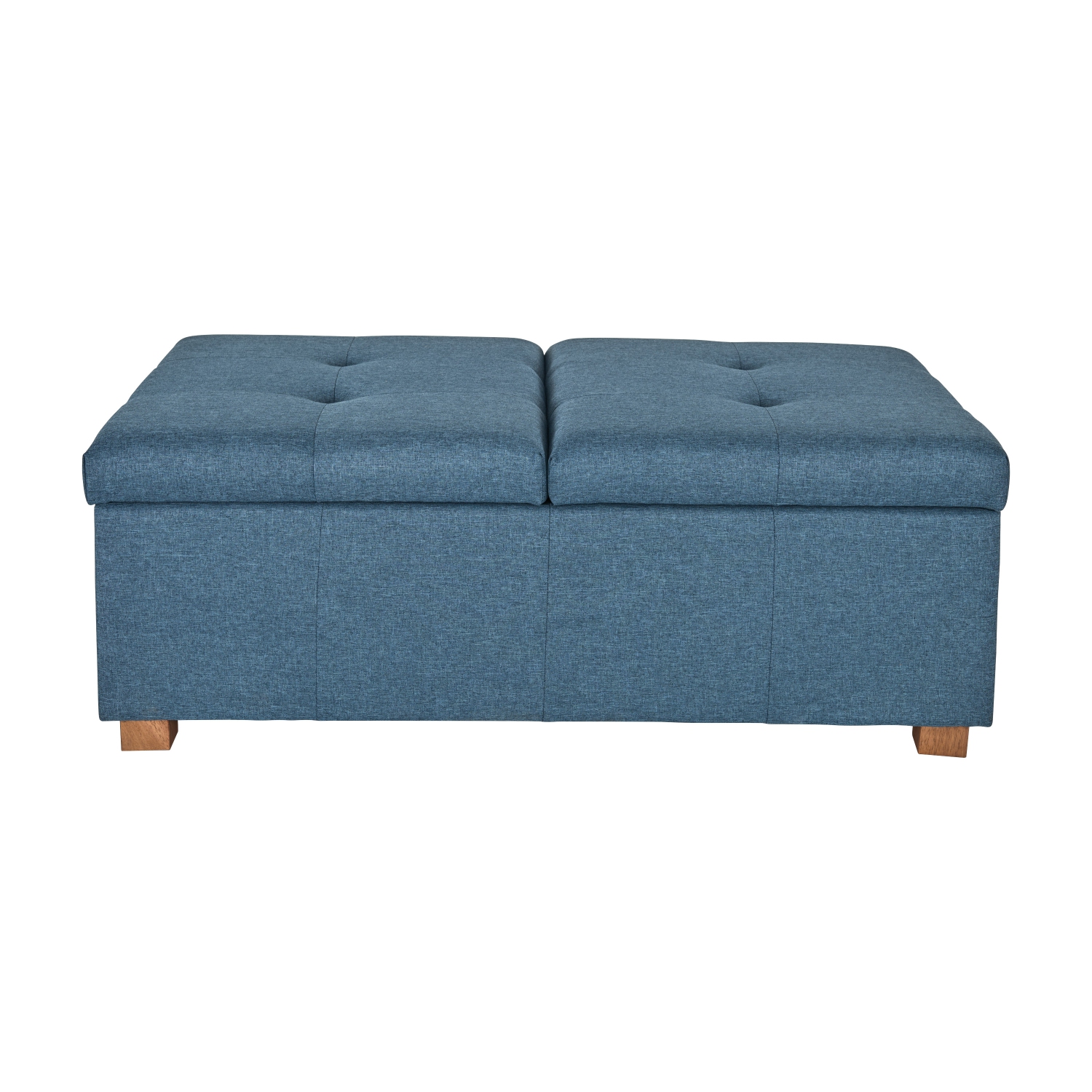CorLiving Storage Ottoman, Extra Large Two Compartment Storage Tufted Ottoman Bench for Living Room, Bedroom, Storage