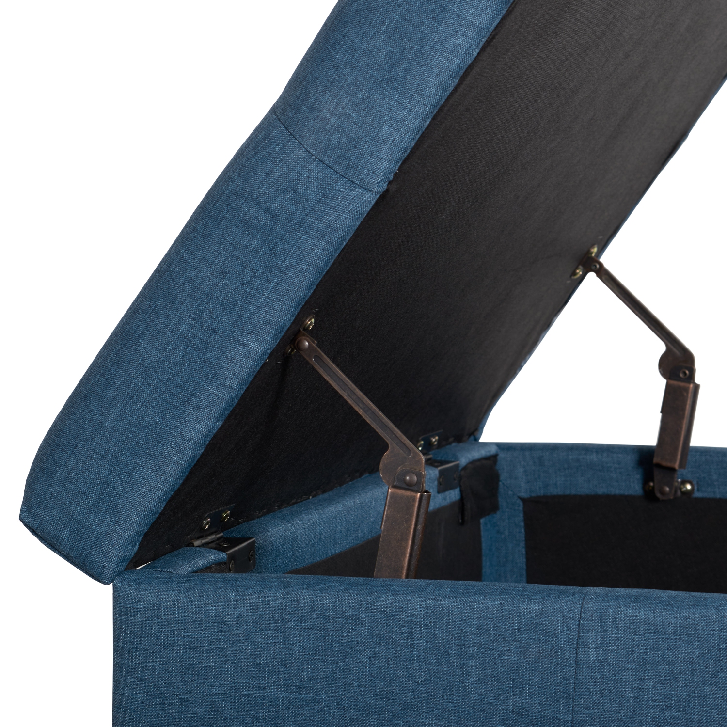 CorLiving Storage Ottoman, Extra Large Two Compartment Storage Tufted Ottoman Bench for Living Room, Bedroom, Storage