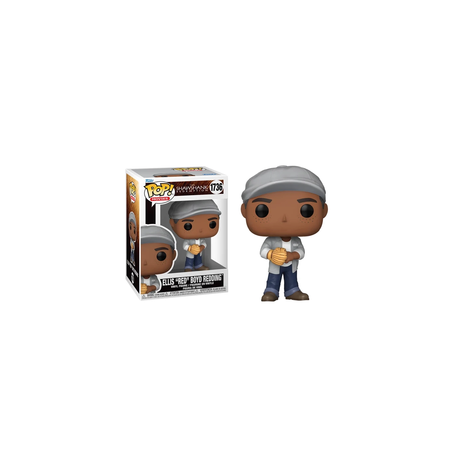 Figurine Pop! De Funko Films Shawshank Redemption Figurine en vinyle Ellis «&nbsp;Red&nbsp;» Boyd Redding no 1736