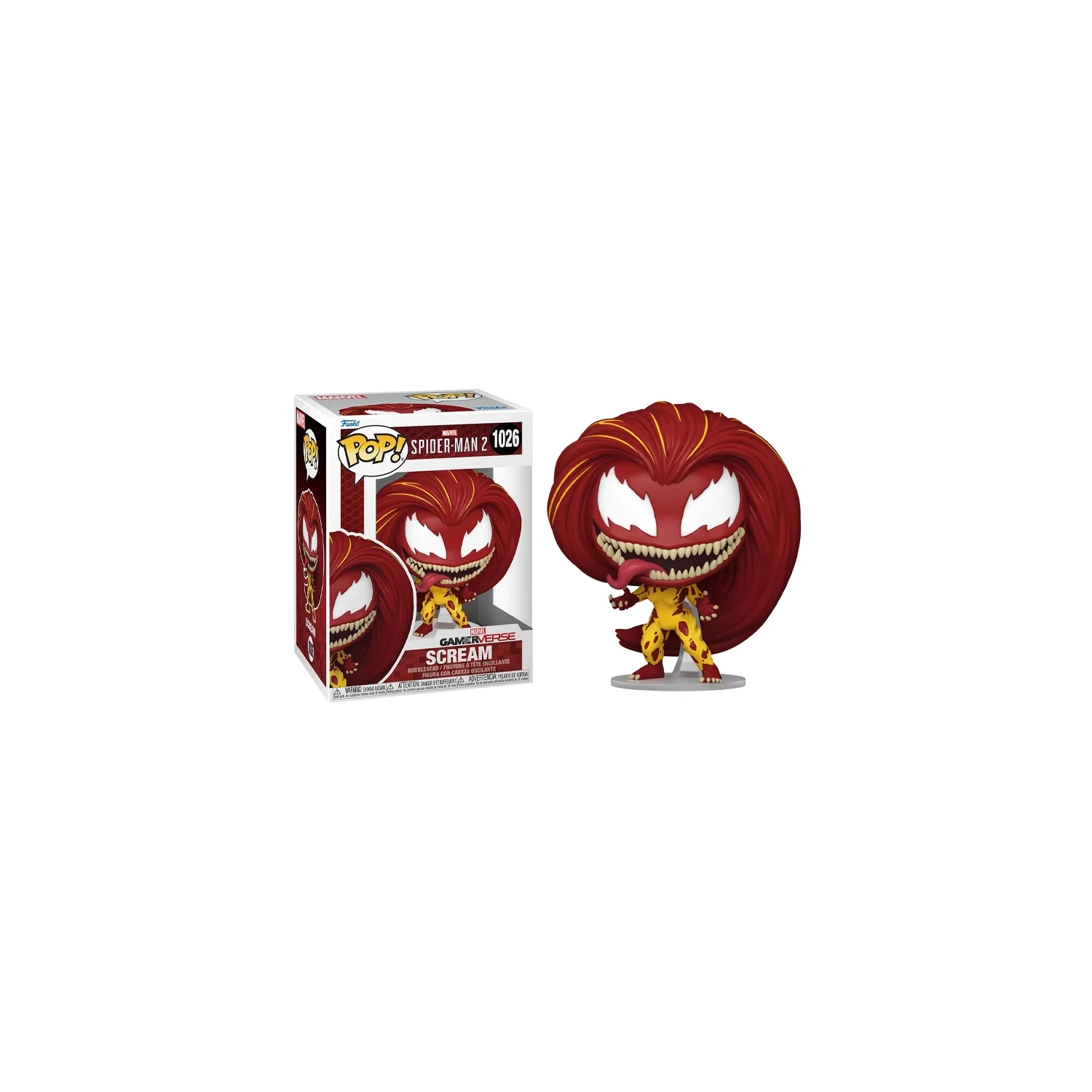 Figurine Pop! De Funko Jeux Spider-Man 2 en vinyle à tête branlante Scream #1026