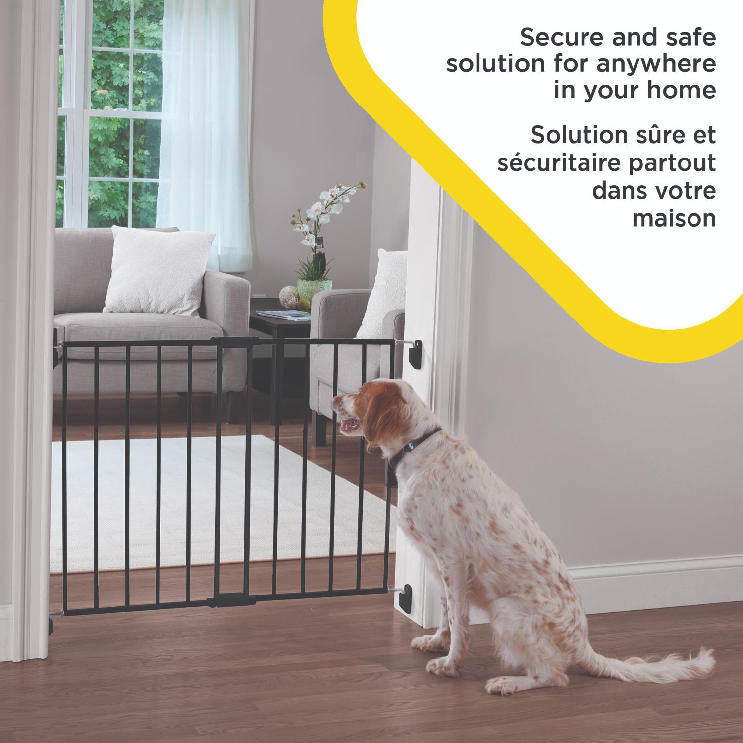 Barrière pivotante en métal Top of Stairs - Noir