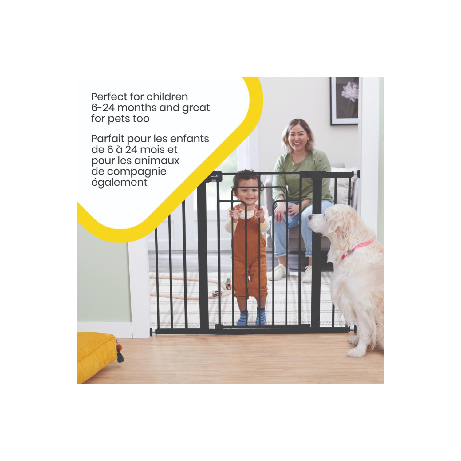 Barrière contemporaine en métal haute et large - Noir