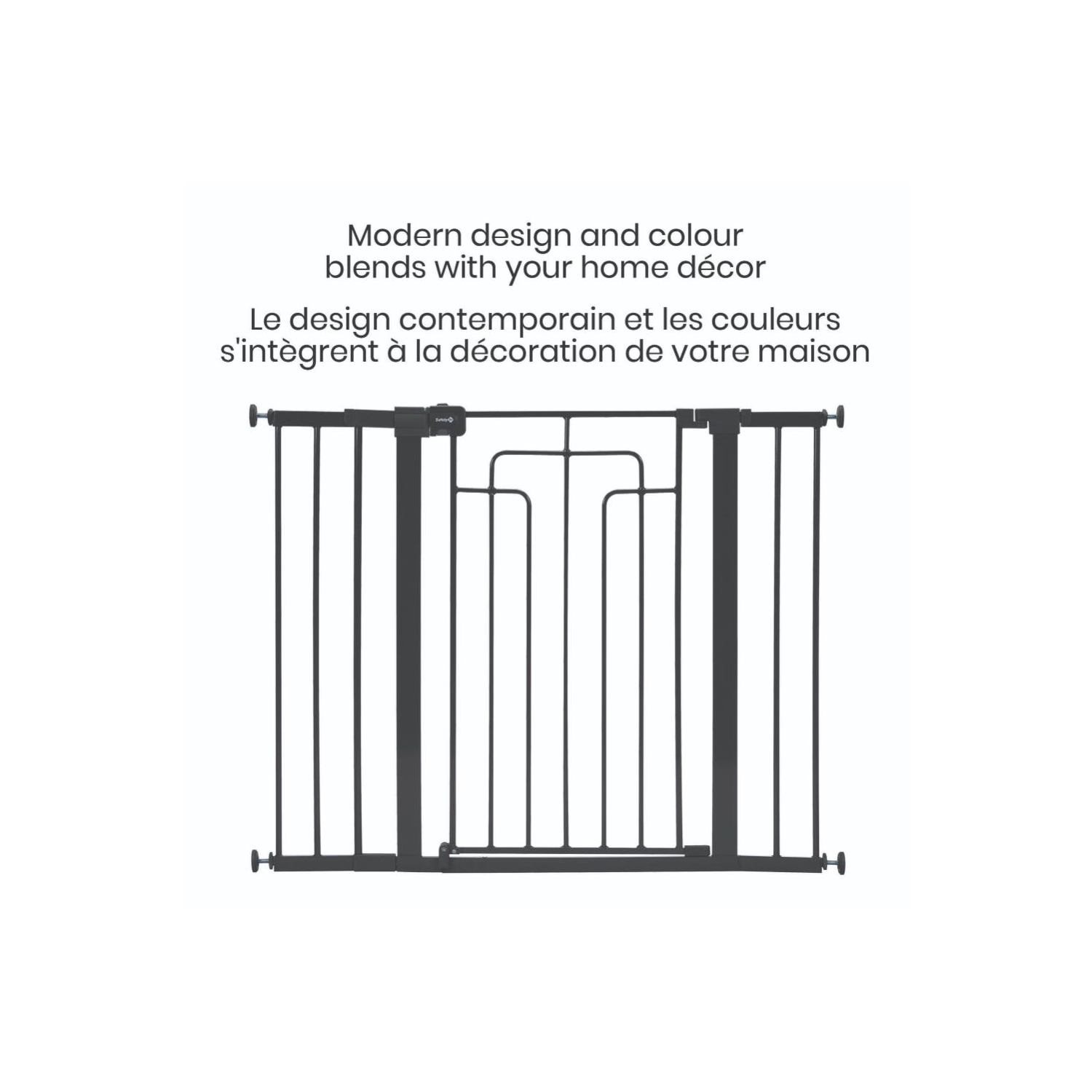 Barrière contemporaine en métal haute et large - Noir