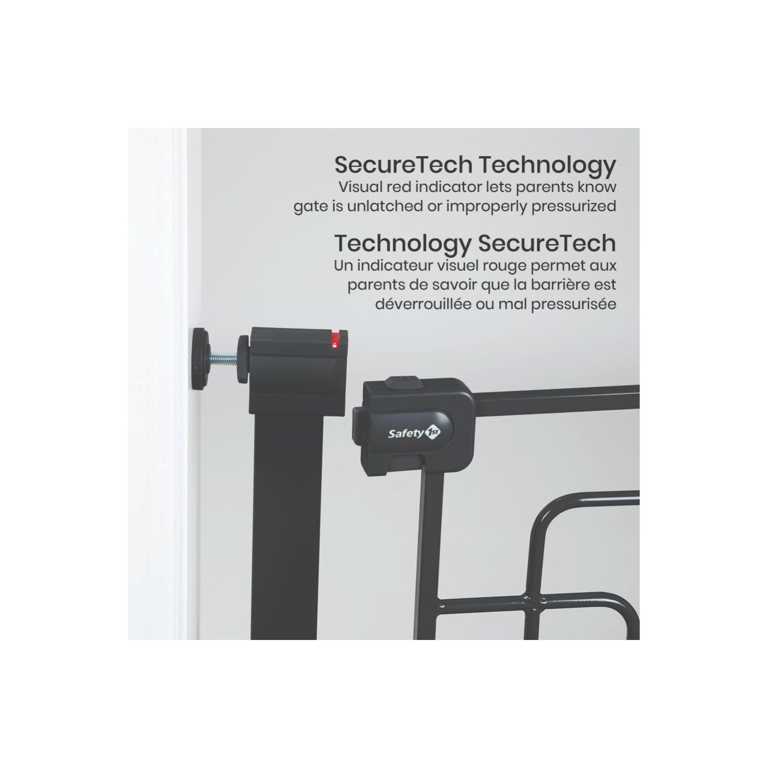 Barrière contemporaine en métal haute et large - Noir