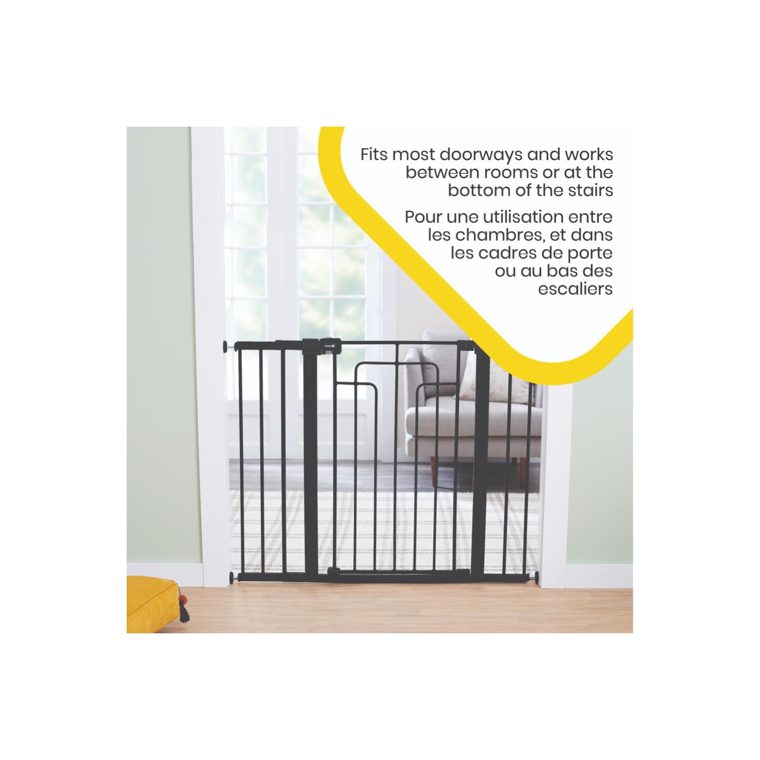 Barrière contemporaine en métal haute et large - Noir