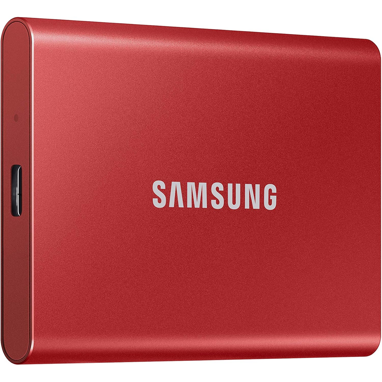 Samsung T7 Portable SSD - 2 TB - USB 3.2 Gen.2 External SSD - Metallic Red (MU-PC2T0R) - Refurbished(Excellent)