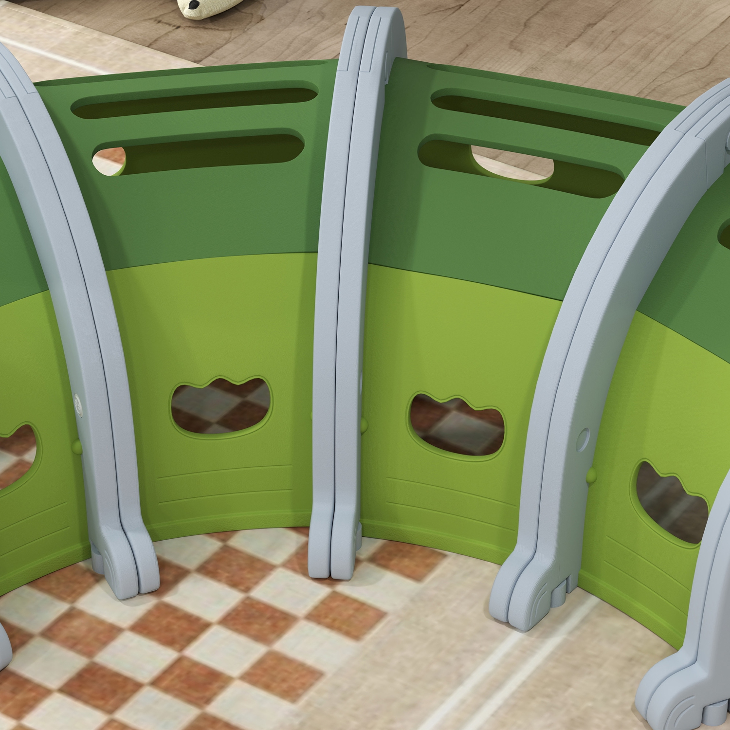 Qaba – Tunnel pour les enfants à ramper, conception crocodile, tunnel de jeu pour tout-petits, structure de jeu intérieure et extérieure pour jouets