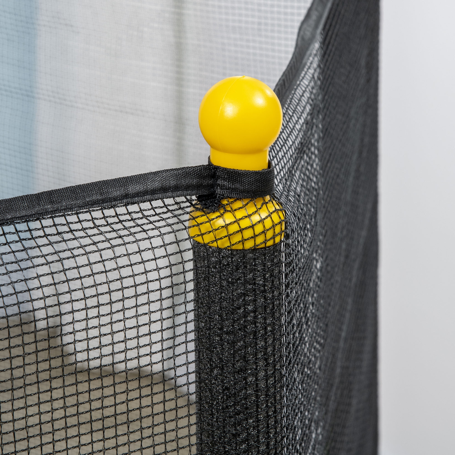 Qaba – Trampoline de 55&nbsp;po pour enfants, 44,5&nbsp;po trampoline intérieur extérieur pour tout-petit avec filet de sécurité, bébé jeux