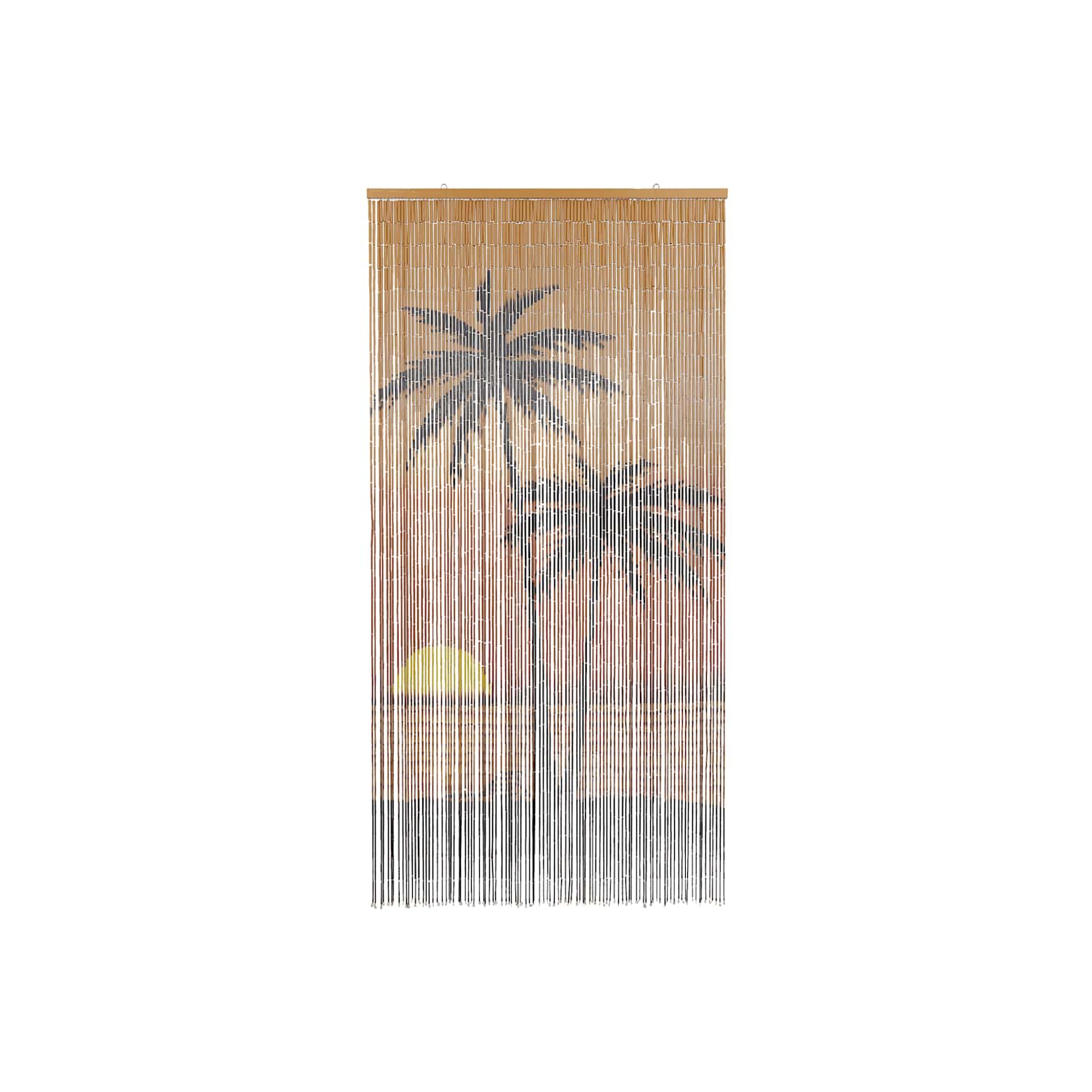 VidaXL – Rideau de porte à motif de palmier, motif insectes, bambou, 100 200&nbsp;cm