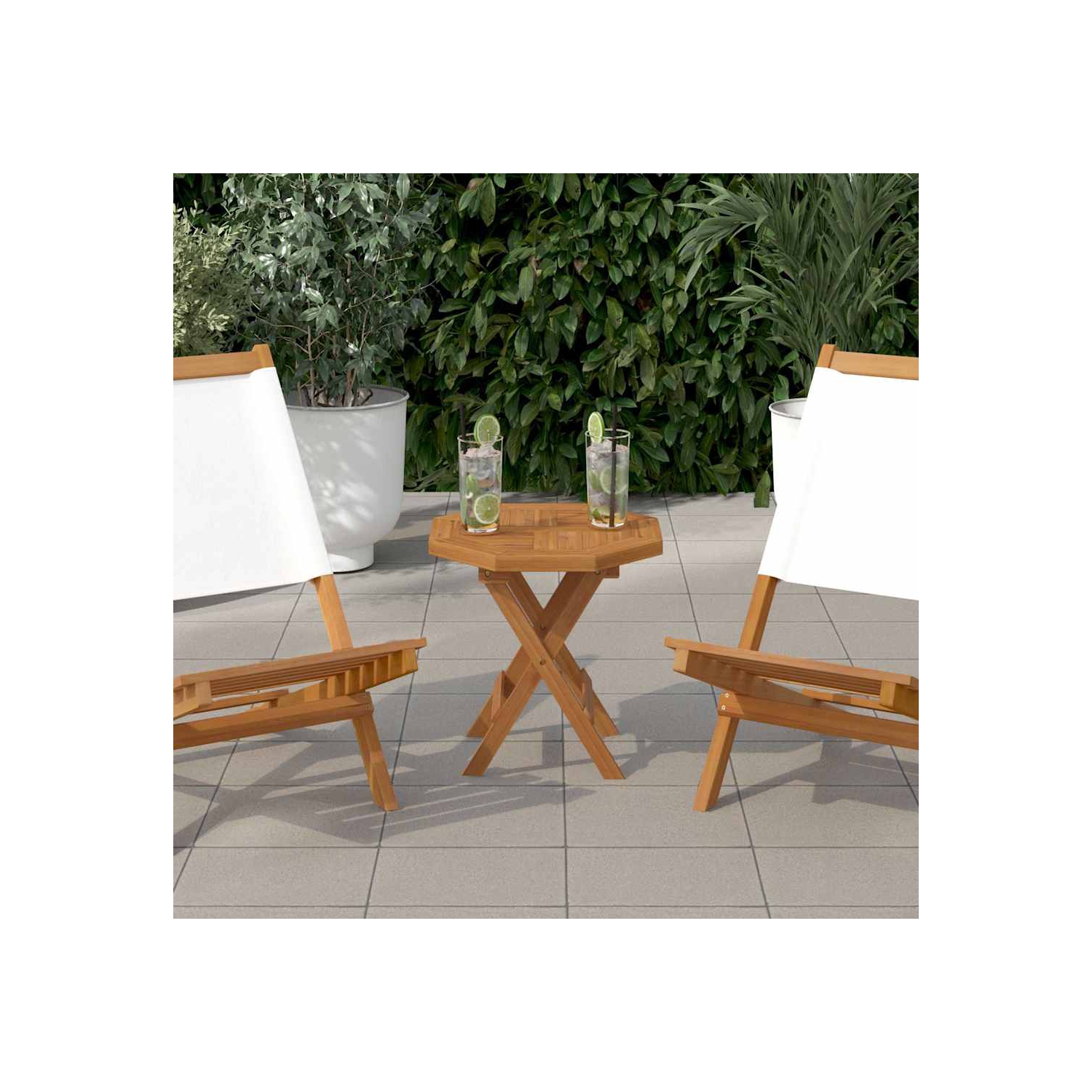 Surface de table vidaXL 40x40x2.5&nbsp;cm en teck massif octogonal