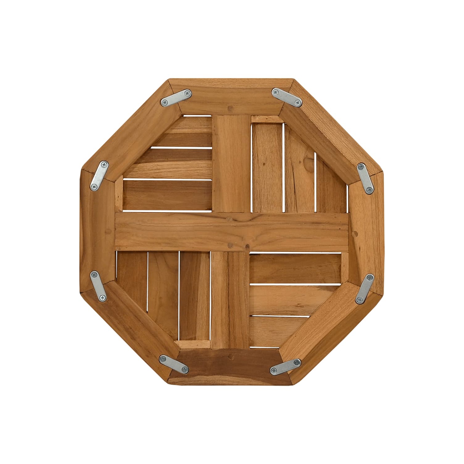 Surface de table vidaXL 40x40x2.5&nbsp;cm en teck massif octogonal