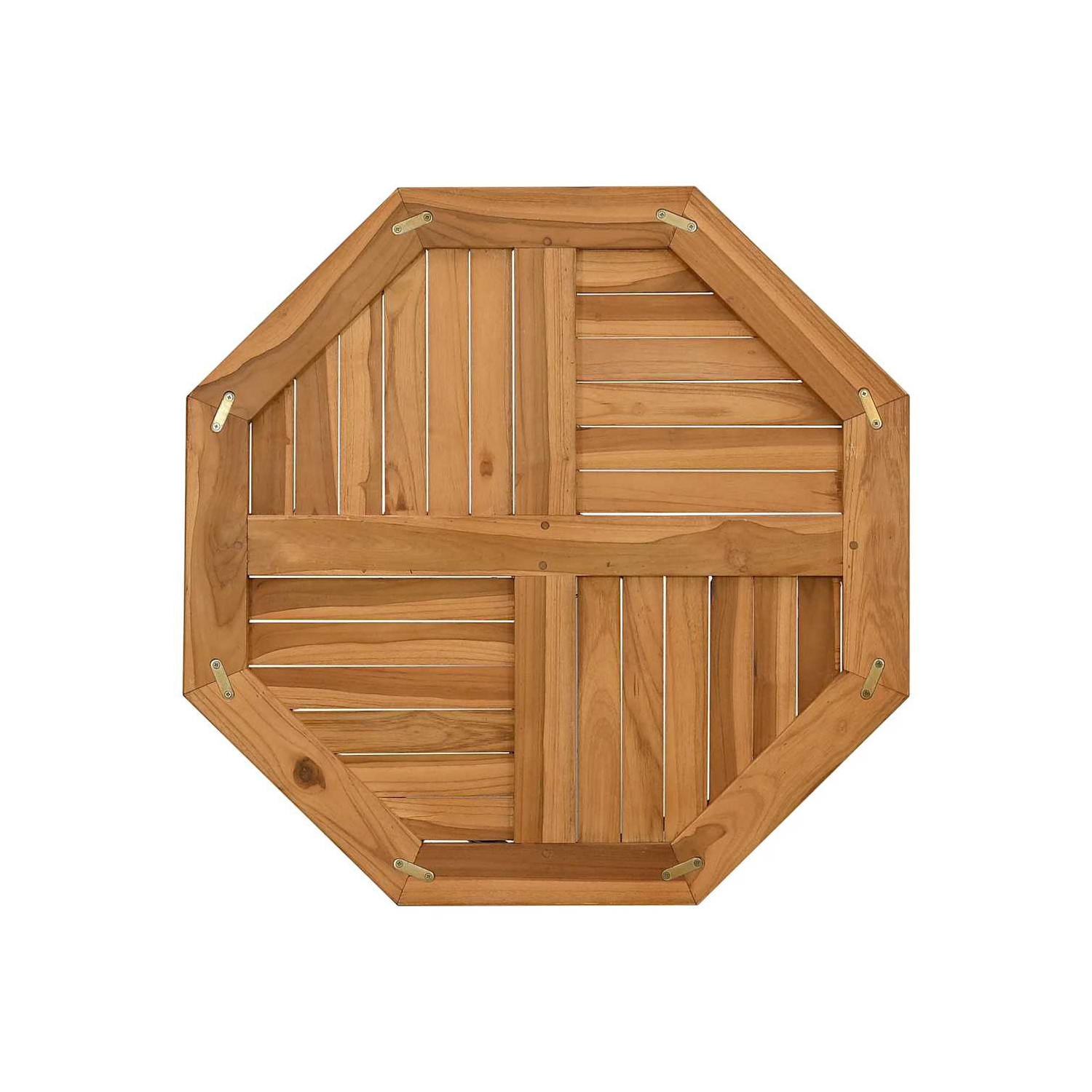 vidaXL Table Top 70x70x2.5 cm Octagonal Solid Wood Teak