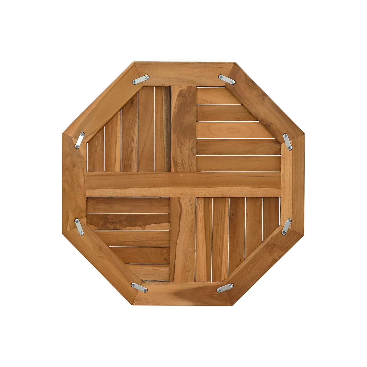 VidaXL Dessus de table 60x60x2.5&nbsp;cm en teck massif octogonal