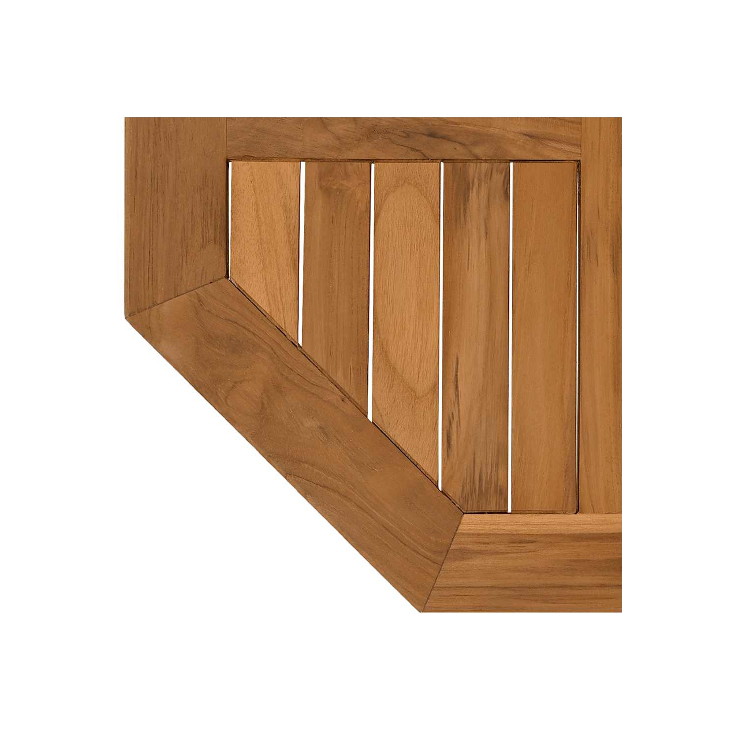 VidaXL Dessus de table 60x60x2.5&nbsp;cm en teck massif octogonal