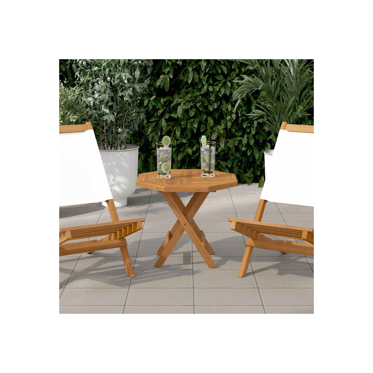 VidaXL Dessus de table 50x50x2.5&nbsp;cm Teck de bois massif octogonal