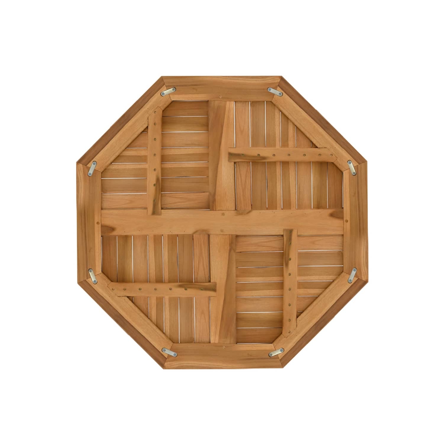 VidaXL Dessus de table 80x80x2.5&nbsp;cm Teck de bois massif octogonal