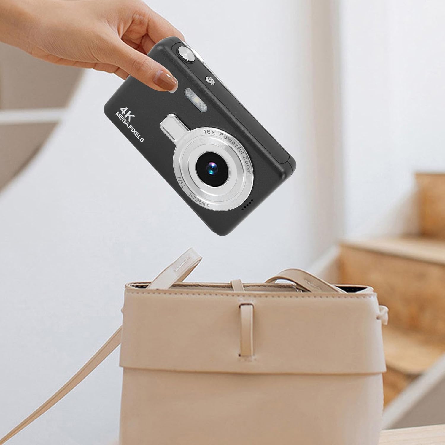 MAKATA Kid's 4K Digital Camera and Video Recorder 48MP 16X Zoom 1080P HD Vlogging Point and Shoot Camera 32GB Memory Card, Gift for Kids, Teens,