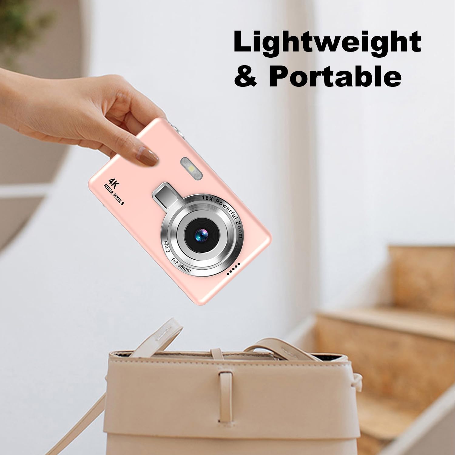 MAKATA Kid's 4K Digital Camera and Video Recorder 48MP 16X Zoom 1080P HD Vlogging Point and Shoot Camera 32GB Memory Card, Gift for Kids, Teens,