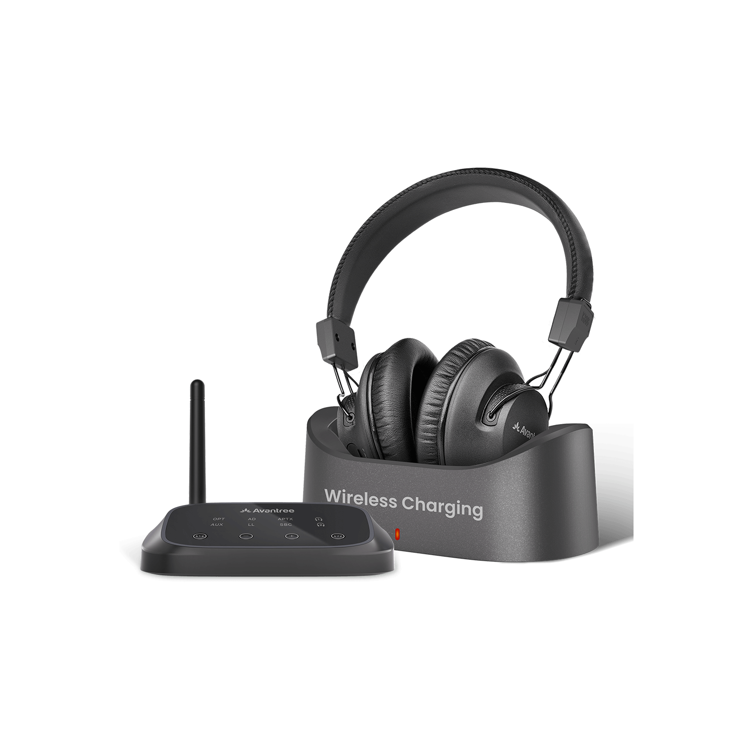 Avantree HT5009 Plus - Casque d'écoute sans fil Bluetooth 5,3 pour regarder la télévision avec émetteur et station de recharge, prise en charge de